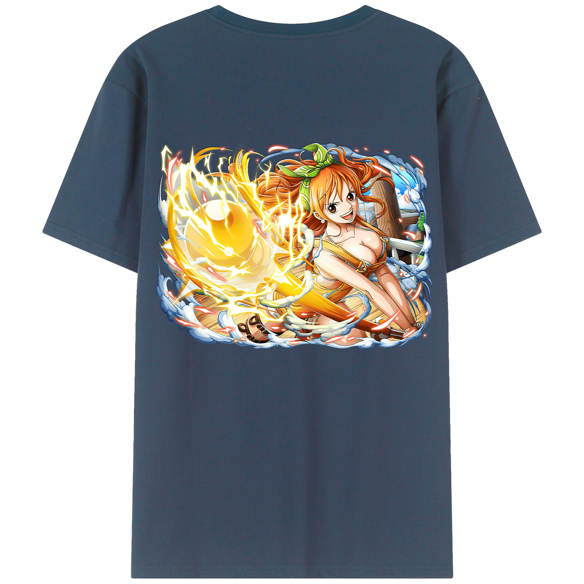 ワンピース ナミ ONE PIECE Nami 綿100％半袖Tシャツ（背面プリント）