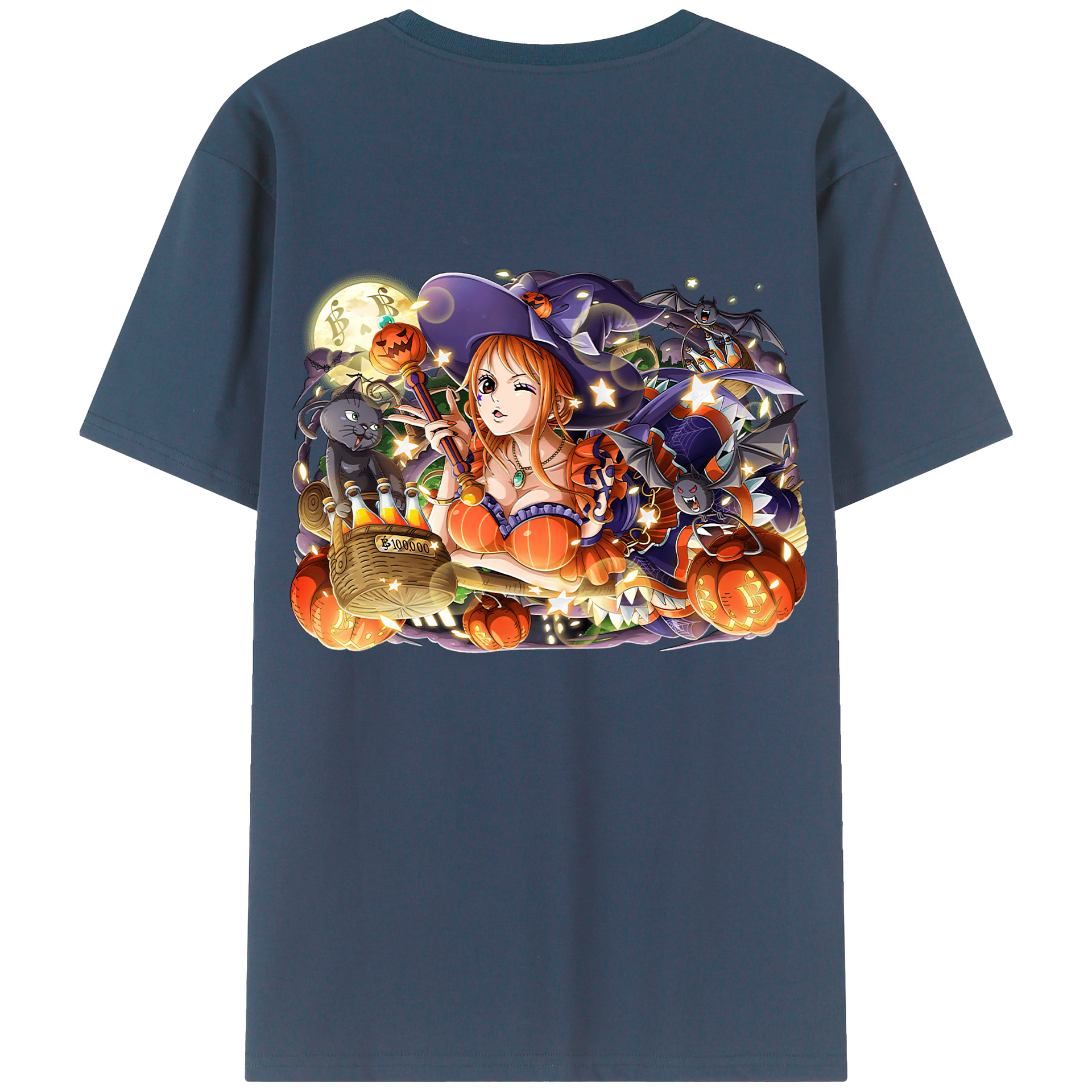 ワンピース ナミ ONE PIECE Nami 綿100％半袖Tシャツ（背面プリント）