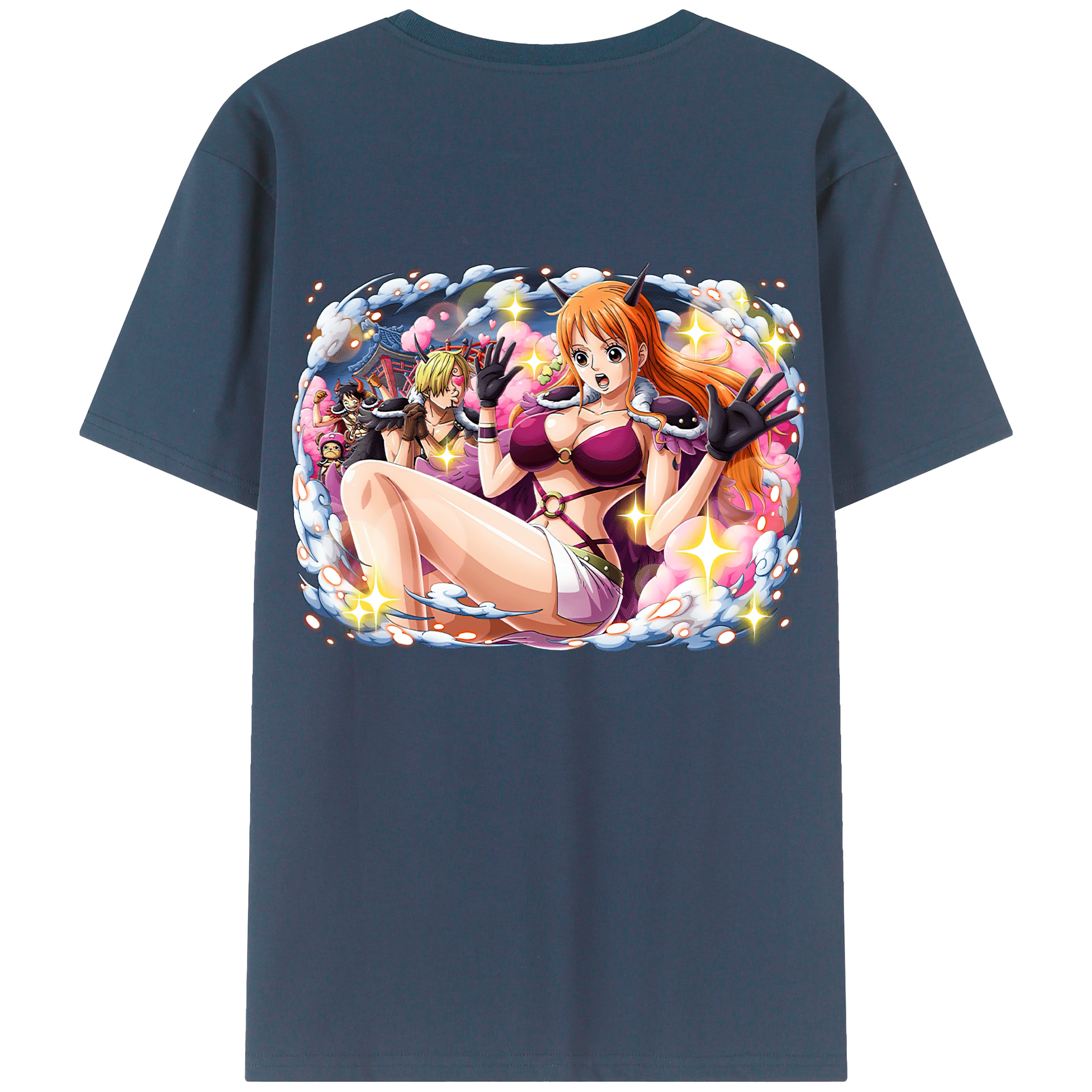 ワンピース ナミ ONE PIECE Nami 綿100％半袖Tシャツ（背面プリント）