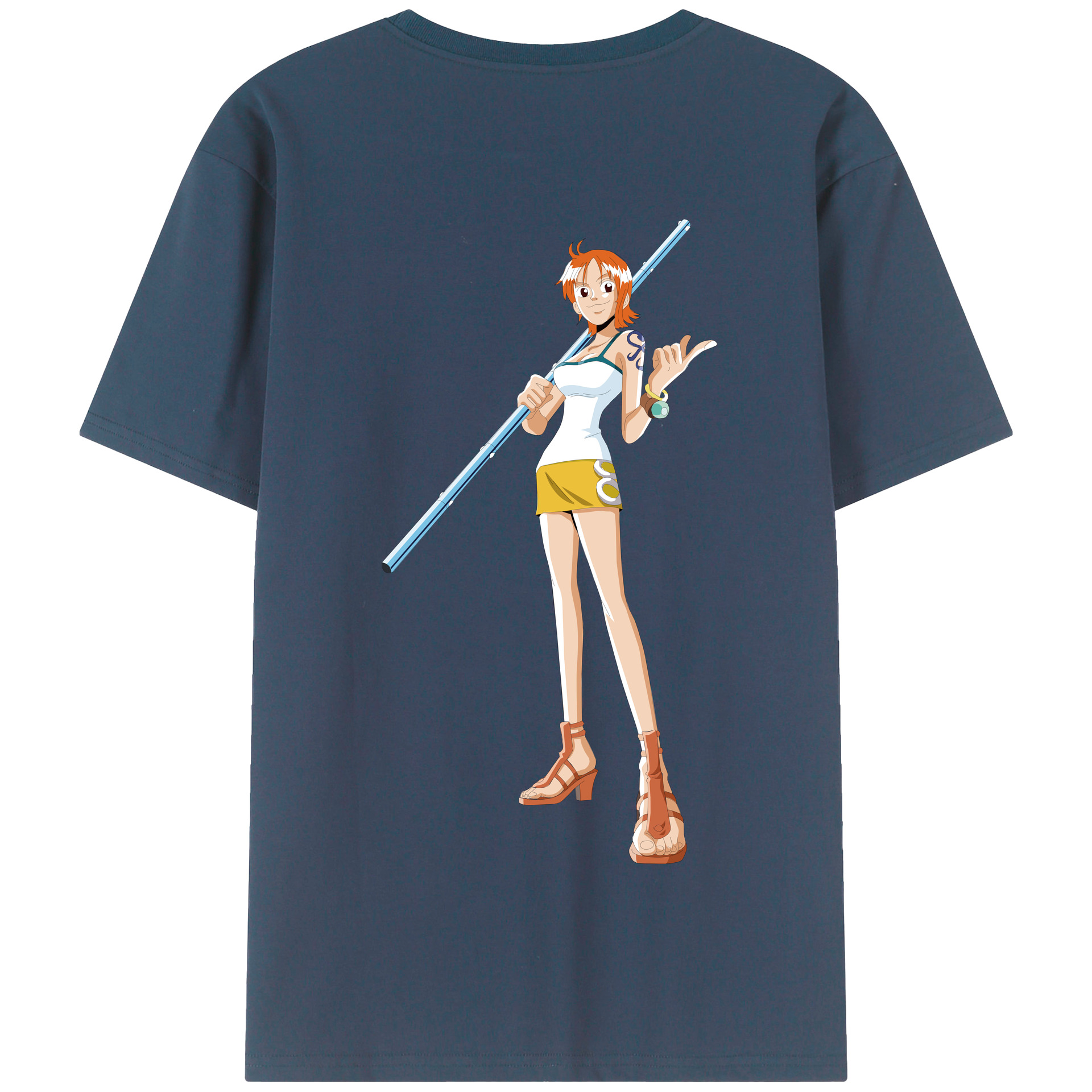 ワンピース ナミ ONE PIECE Nami 綿100％半袖Tシャツ（背面プリント）
