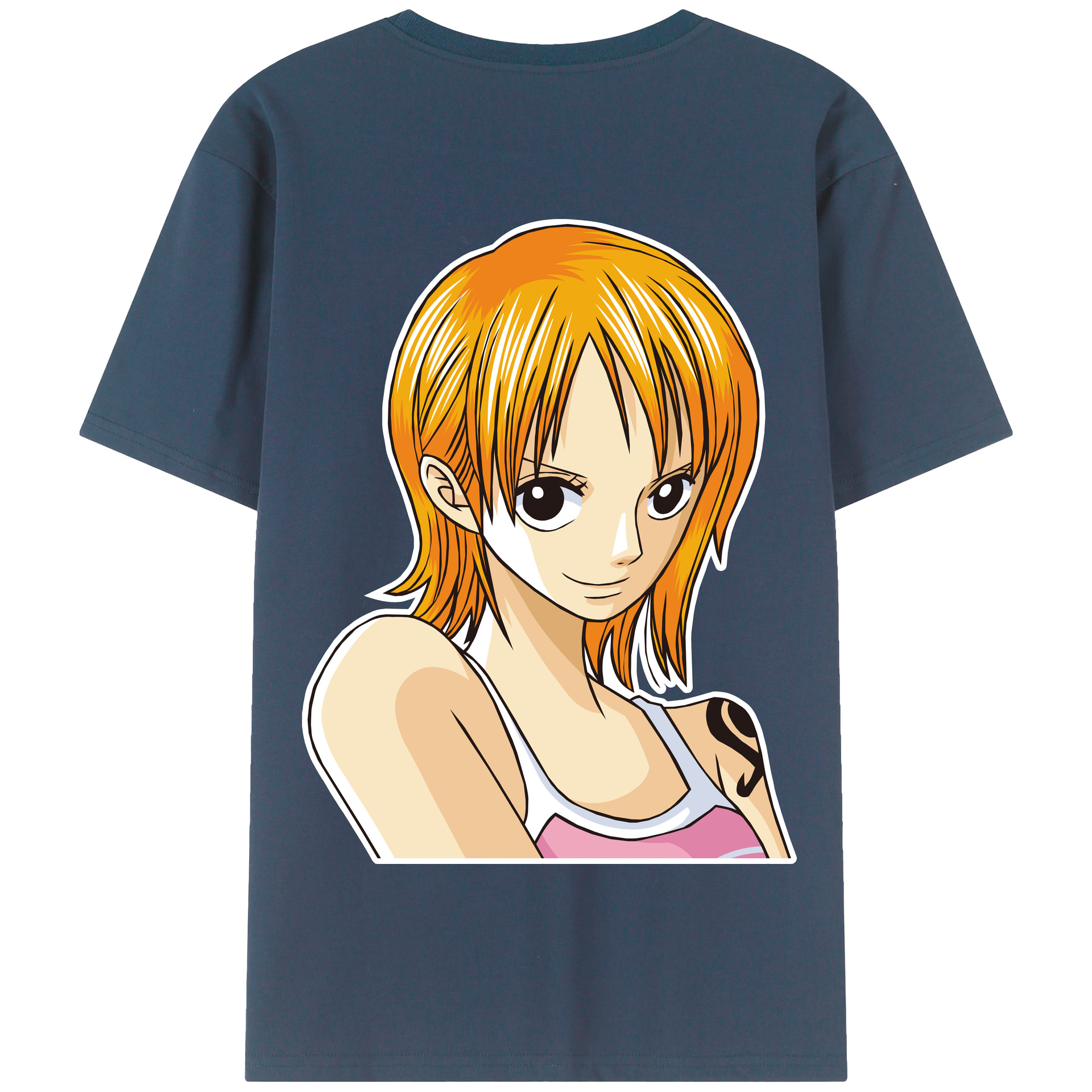ワンピース ナミ ONE PIECE Nami 綿100％半袖Tシャツ（背面プリント）