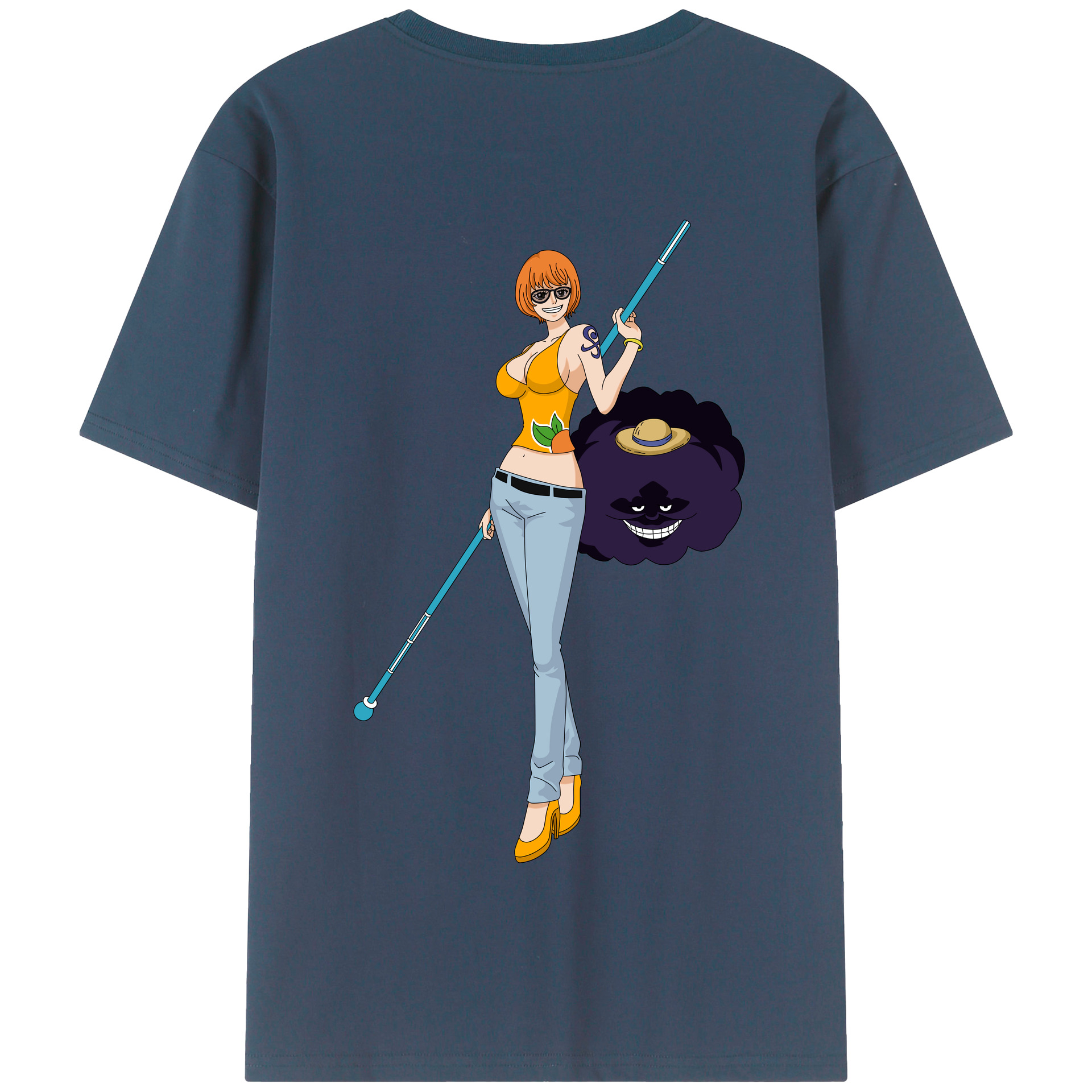 ワンピース ナミ ONE PIECE Nami 綿100％半袖Tシャツ（背面プリント）