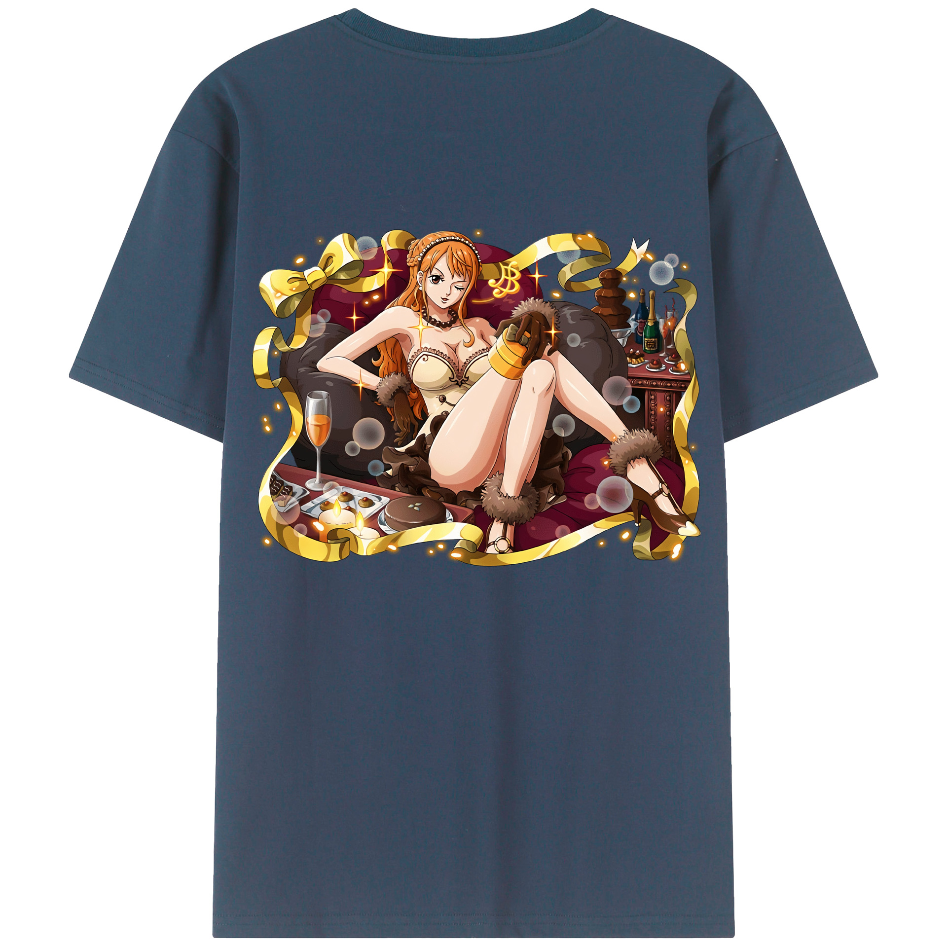 ワンピース ナミ ONE PIECE Nami 綿100％半袖Tシャツ（背面プリント）