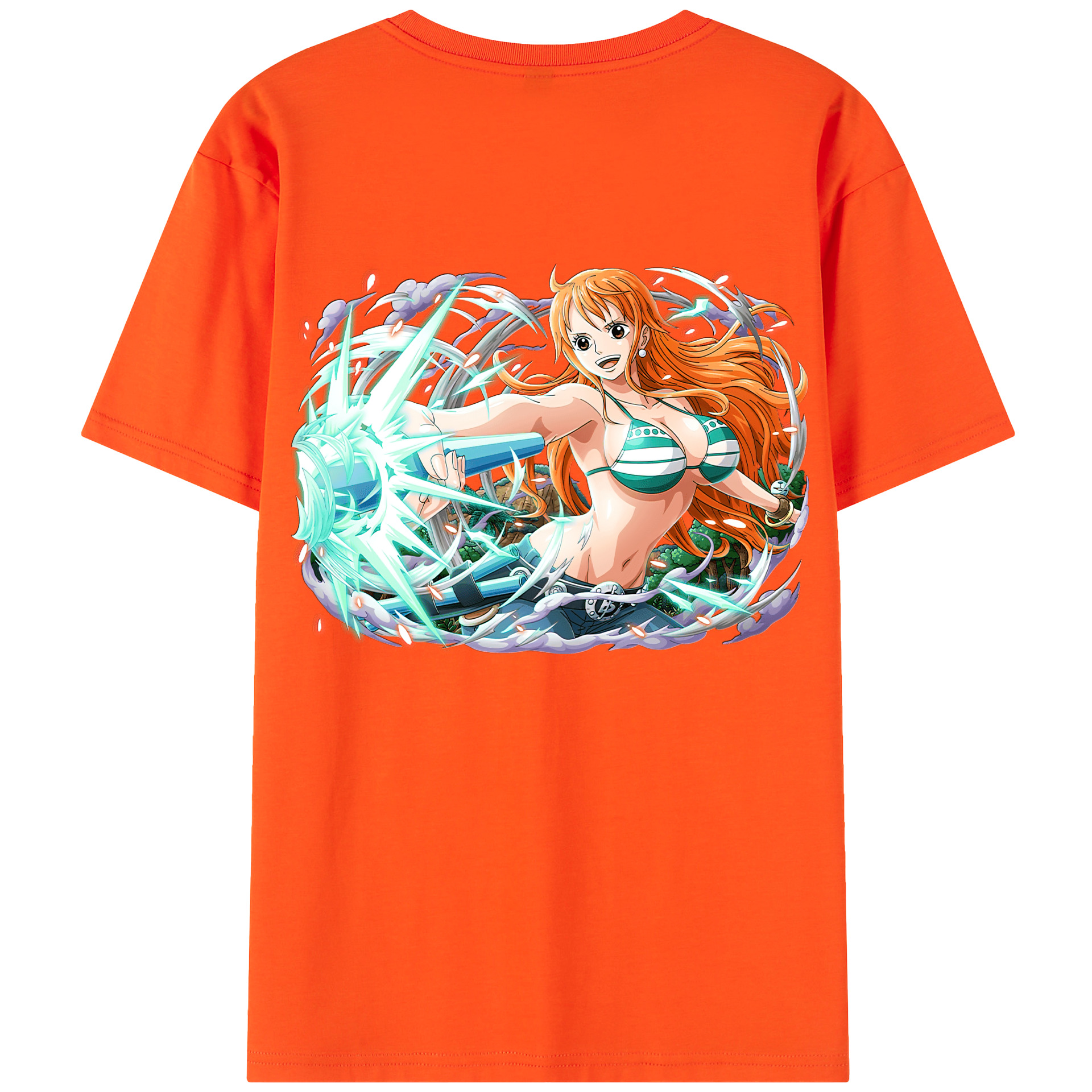 ワンピース ナミ ONE PIECE Nami 綿100％半袖Tシャツ（背面プリント）