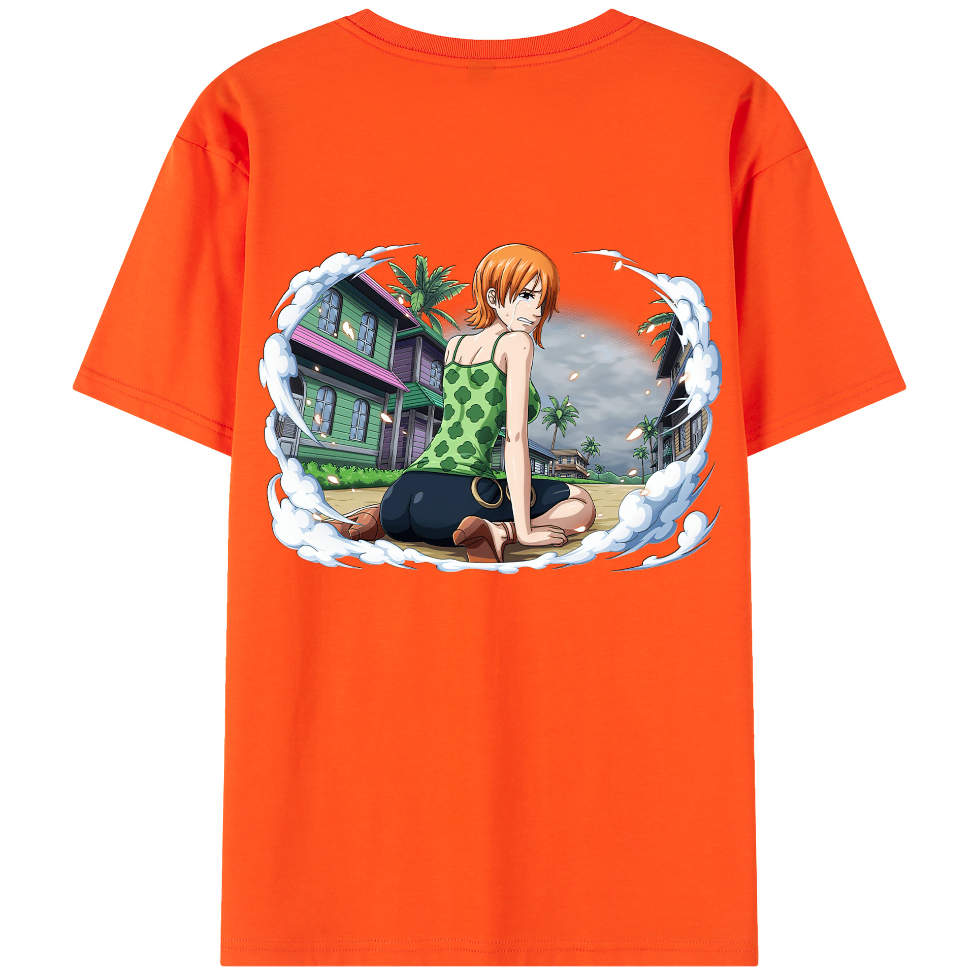 ワンピース ナミ ONE PIECE Nami 綿100％半袖Tシャツ（背面プリント）