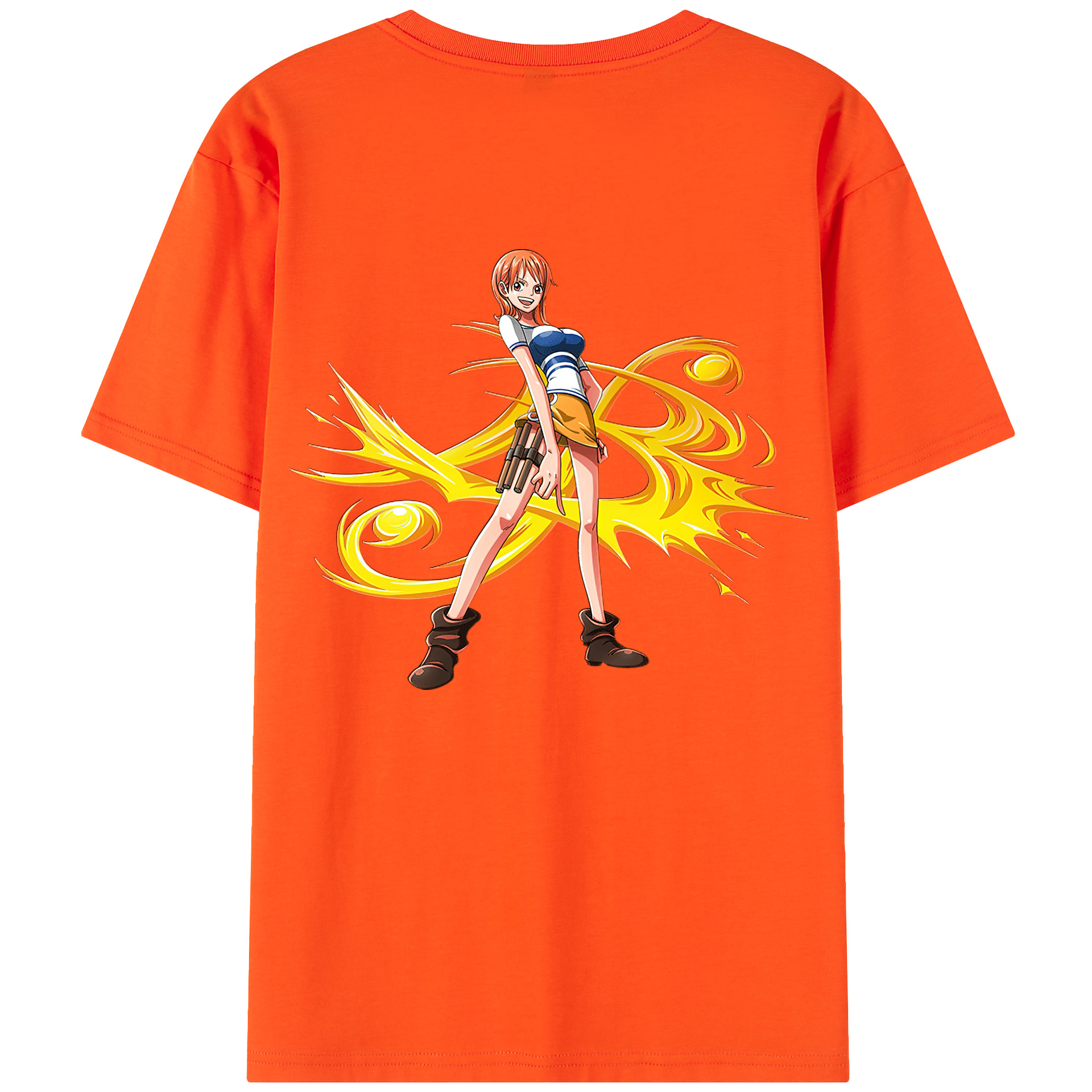 ワンピース ナミ ONE PIECE Nami 綿100％半袖Tシャツ（背面プリント）