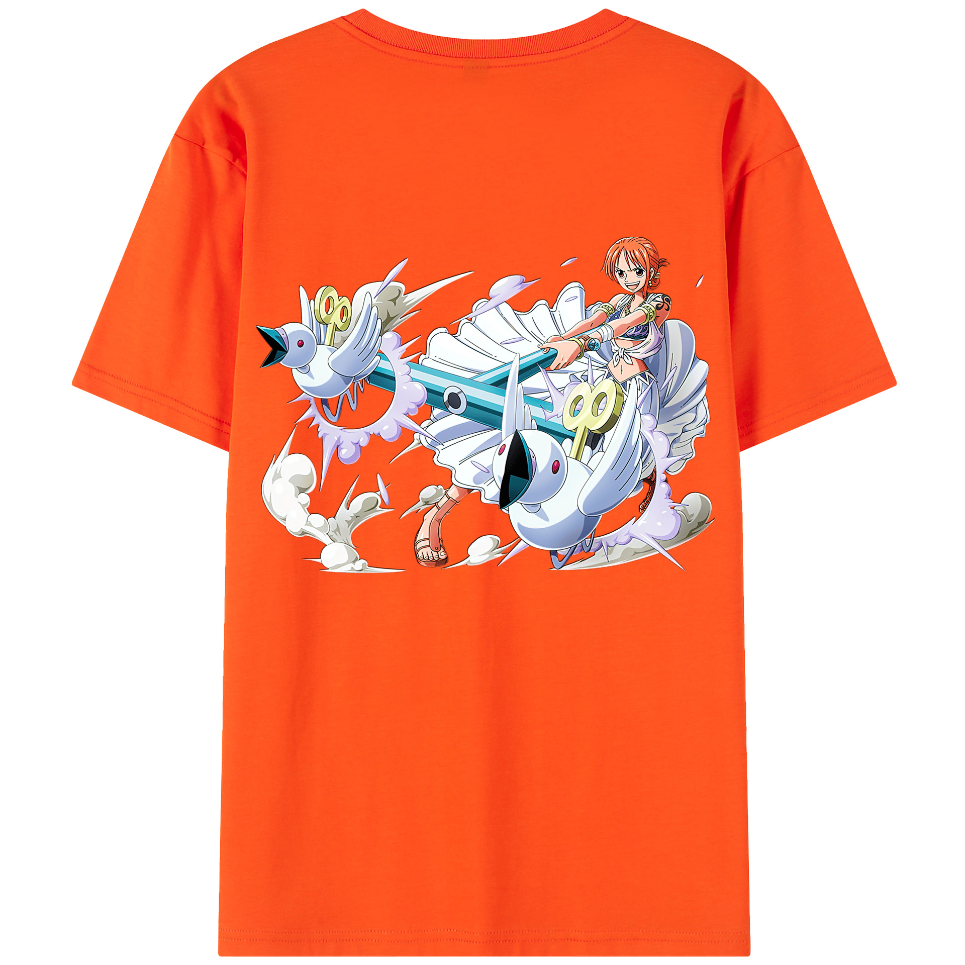 ワンピース ナミ ONE PIECE Nami 綿100％半袖Tシャツ（背面プリント）