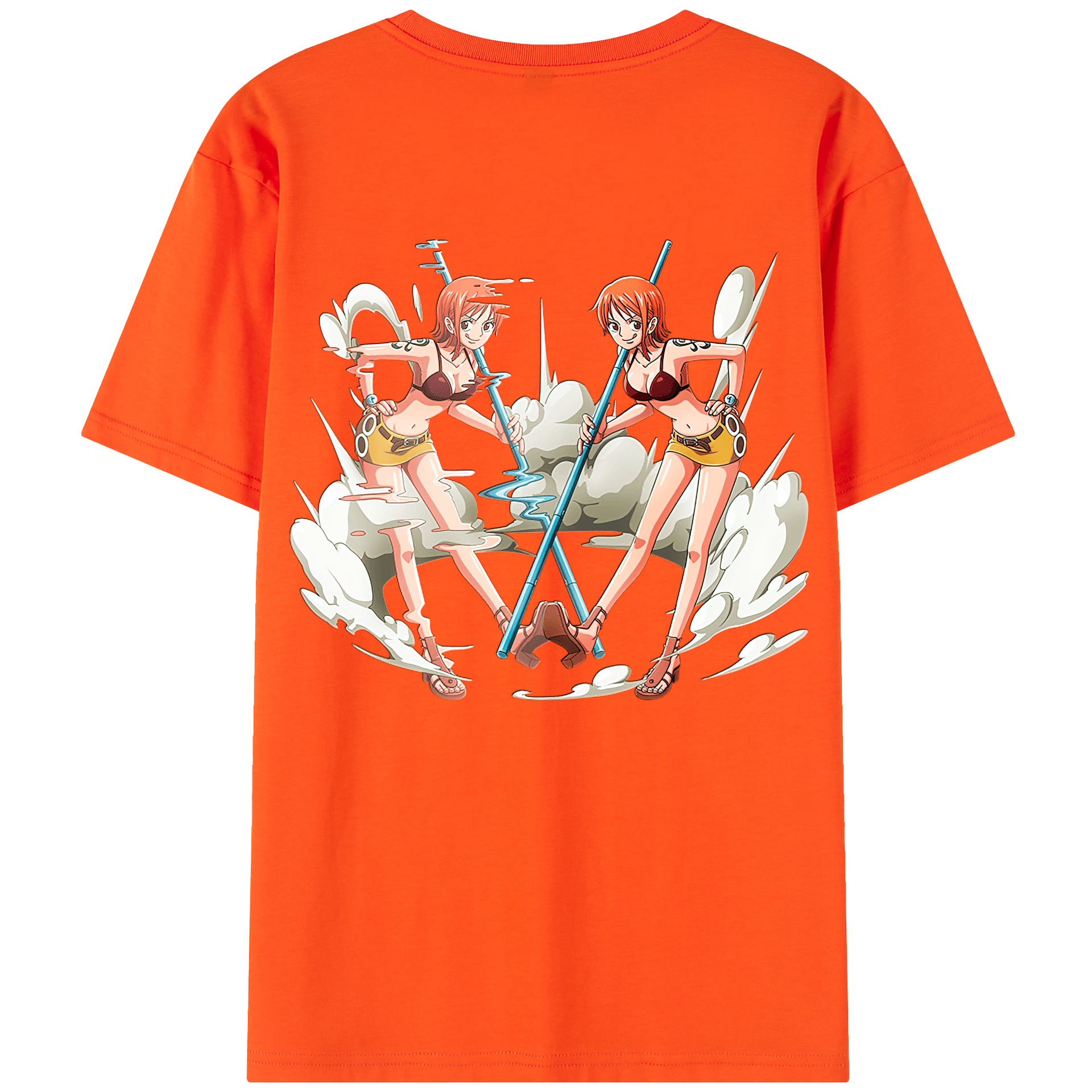 ワンピース ナミ ONE PIECE Nami 綿100％半袖Tシャツ（背面プリント）