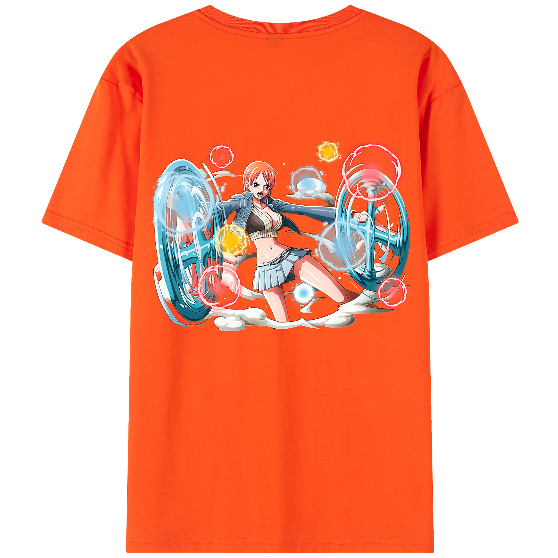 ワンピース ナミ ONE PIECE Nami 綿100％半袖Tシャツ（背面プリント）