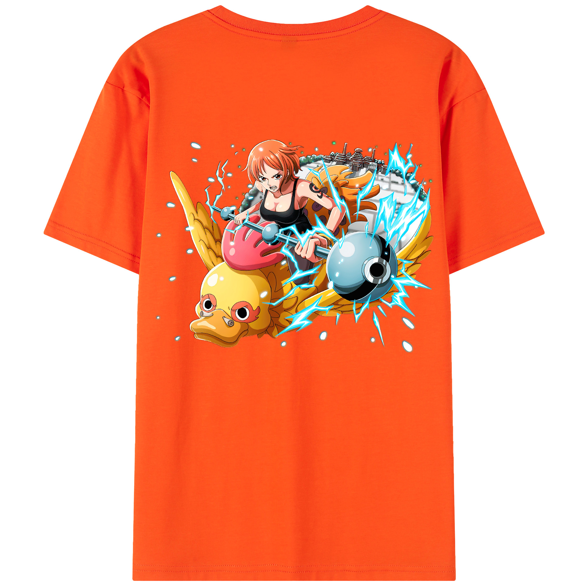 ワンピース ナミ ONE PIECE Nami 綿100％半袖Tシャツ（背面プリント）