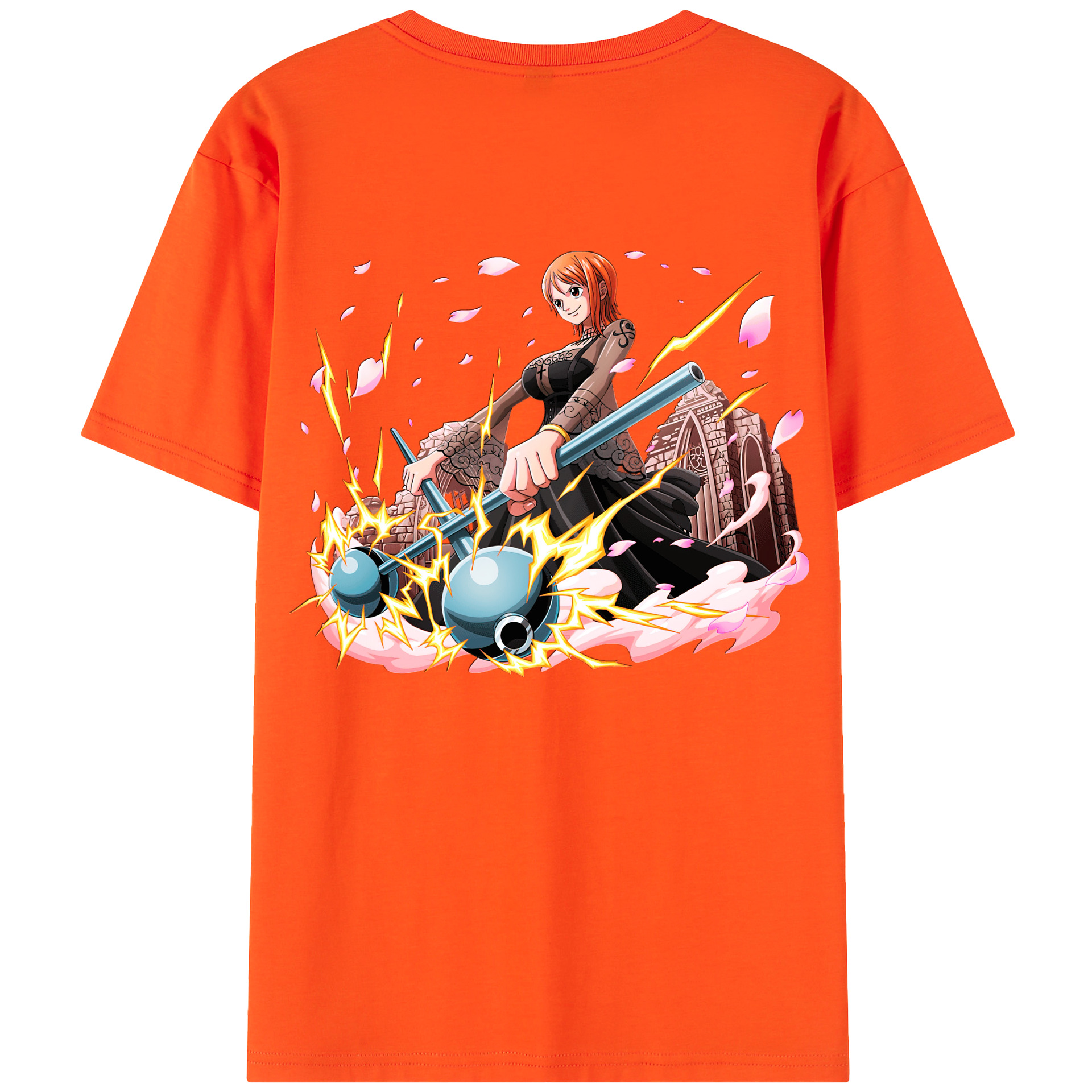 ワンピース ナミ ONE PIECE Nami 綿100％半袖Tシャツ（背面プリント）