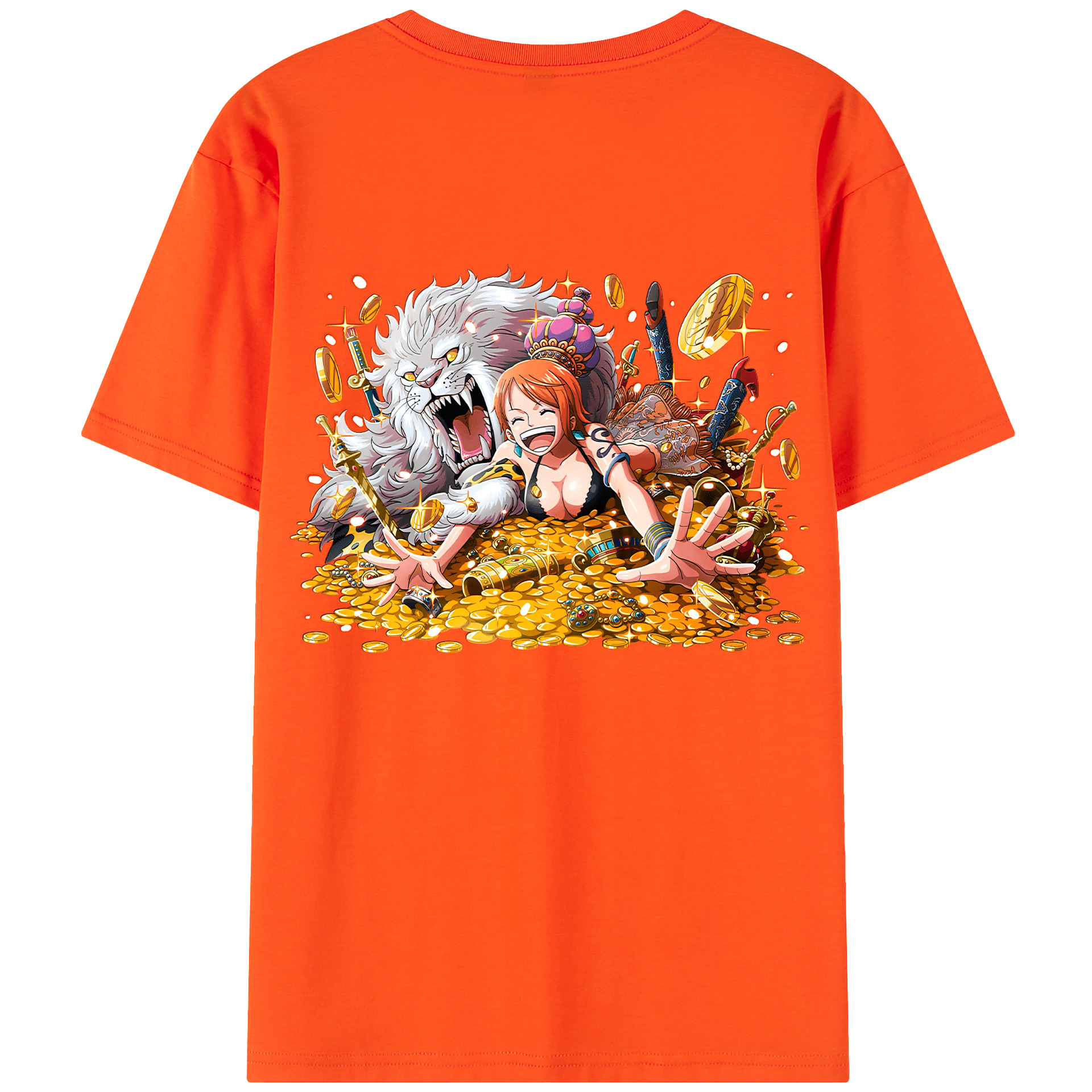 ワンピース ナミ ONE PIECE Nami 綿100％半袖Tシャツ（背面プリント）