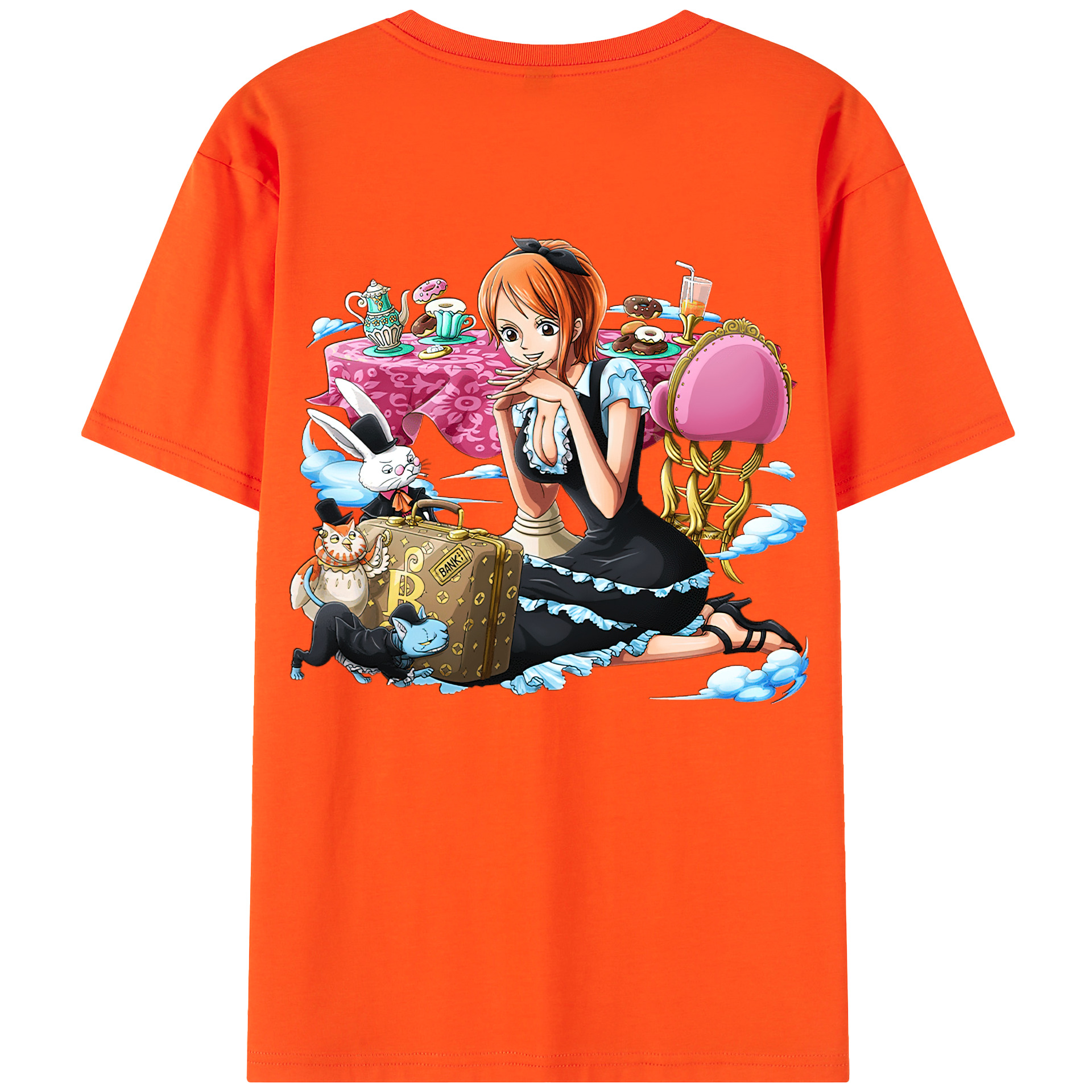 ワンピース ナミ ONE PIECE Nami 綿100％半袖Tシャツ（背面プリント）
