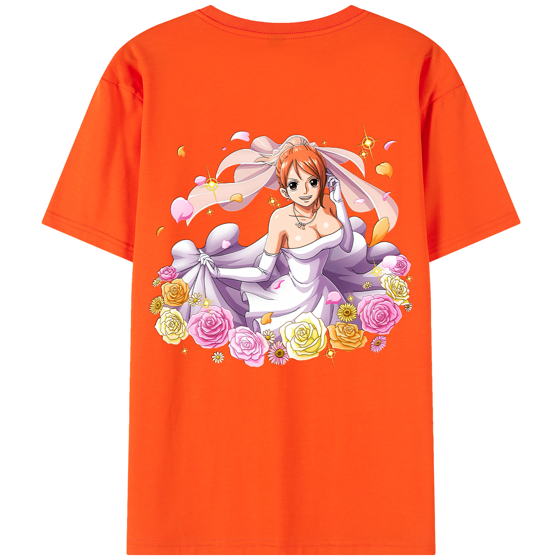 ワンピース ナミ ONE PIECE Nami 綿100％半袖Tシャツ（背面プリント）
