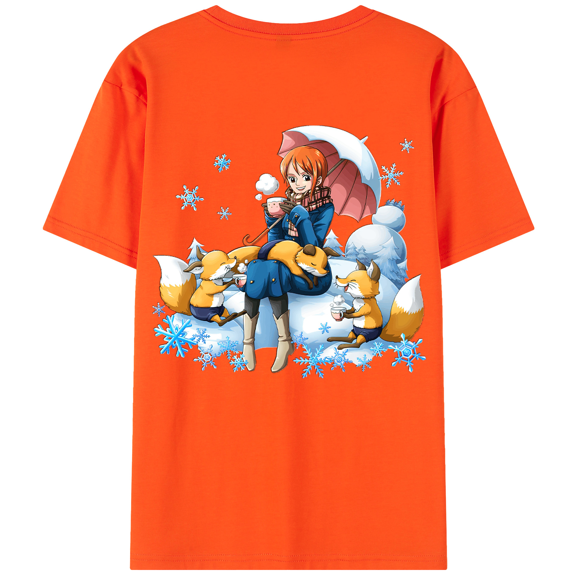 ワンピース ナミ ONE PIECE Nami 綿100％半袖Tシャツ（背面プリント）
