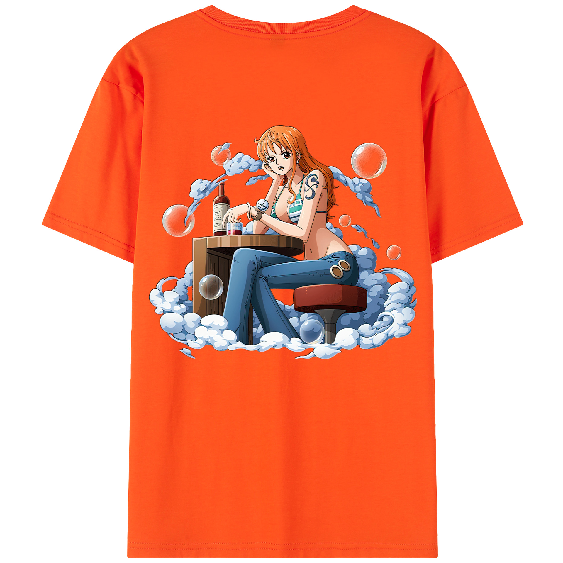 ワンピース ナミ ONE PIECE Nami 綿100％半袖Tシャツ（背面プリント）