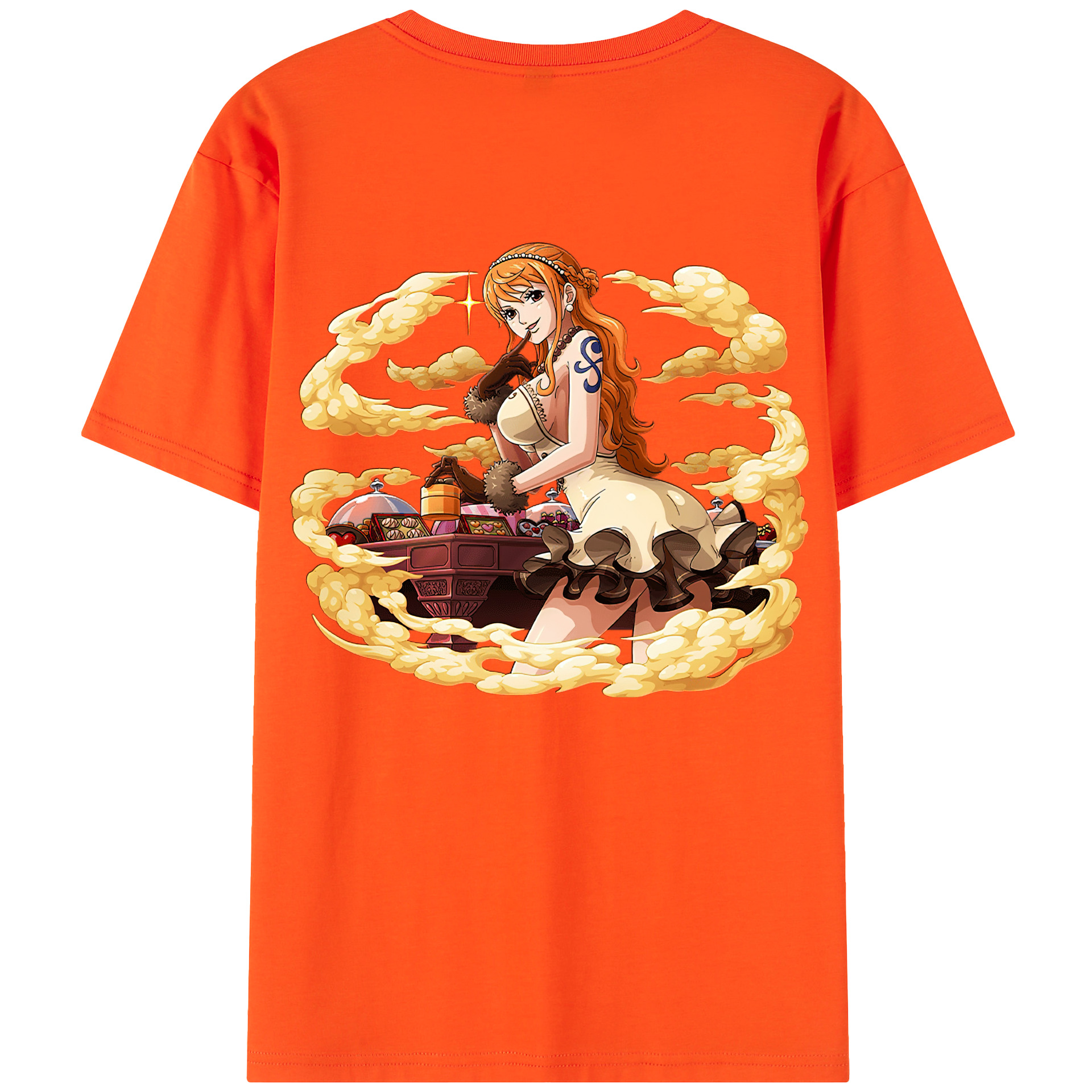 ワンピース ナミ ONE PIECE Nami 綿100％半袖Tシャツ（背面プリント）
