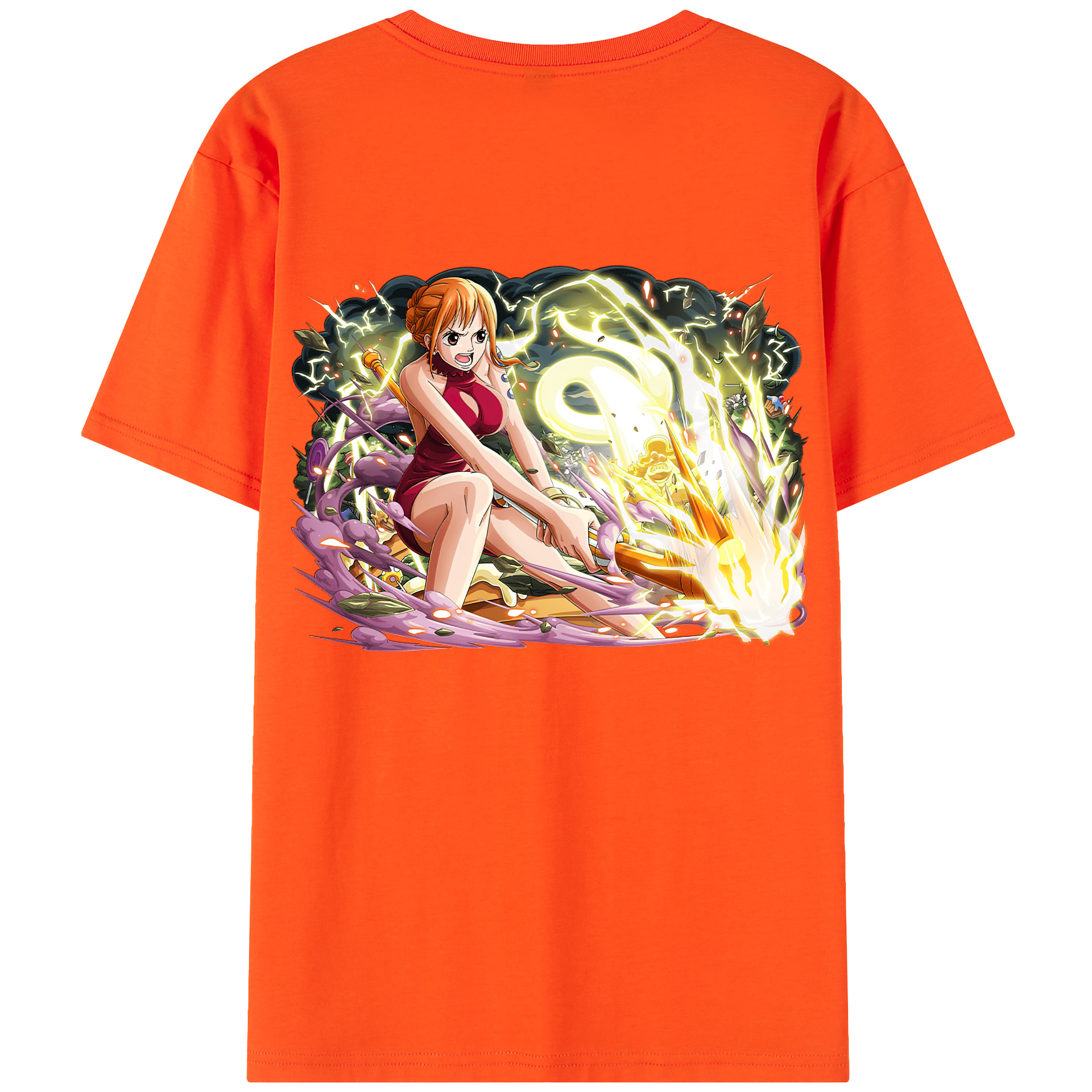 ワンピース ナミ ONE PIECE Nami 綿100％半袖Tシャツ（背面プリント）