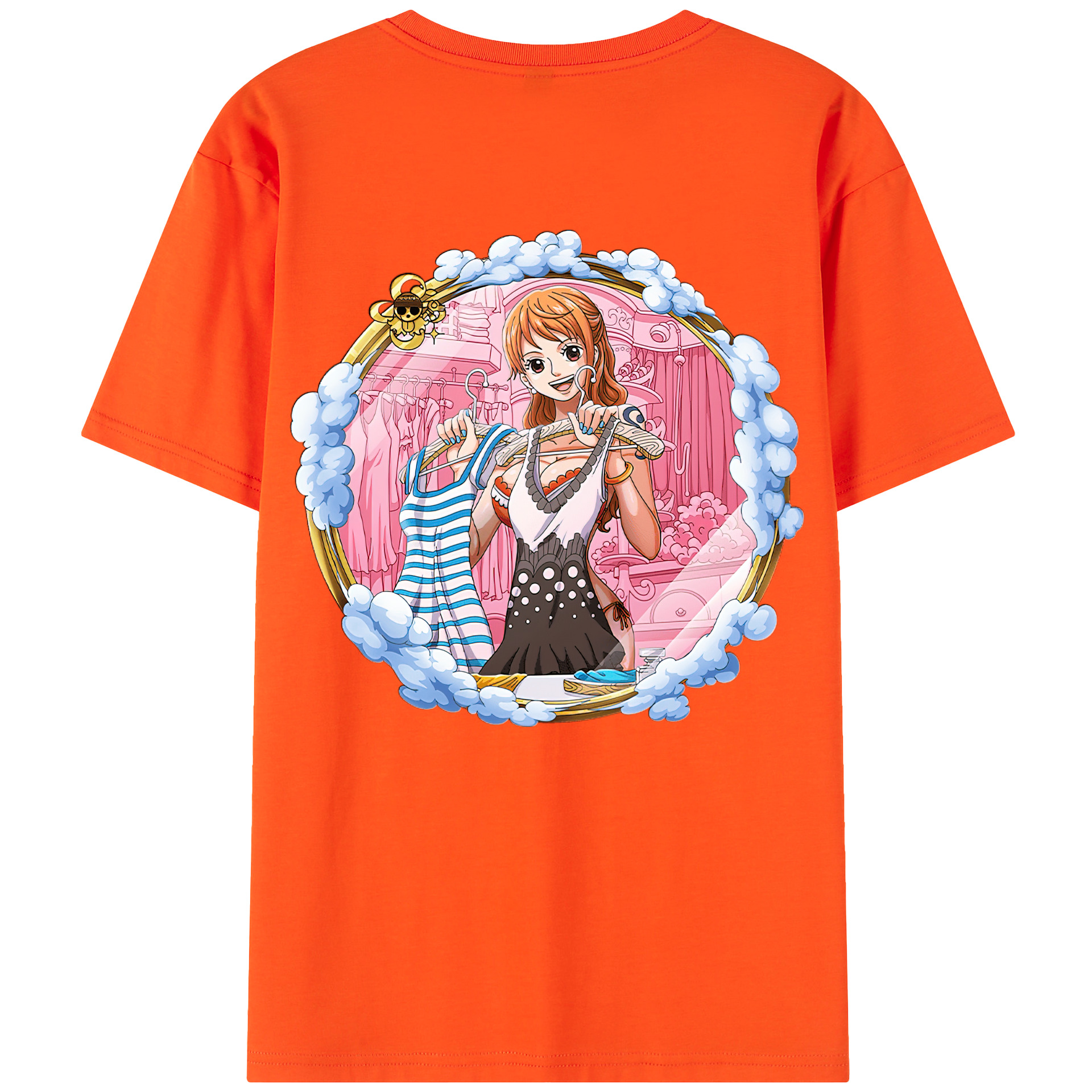 ワンピース ナミ ONE PIECE Nami 綿100％半袖Tシャツ（背面プリント）