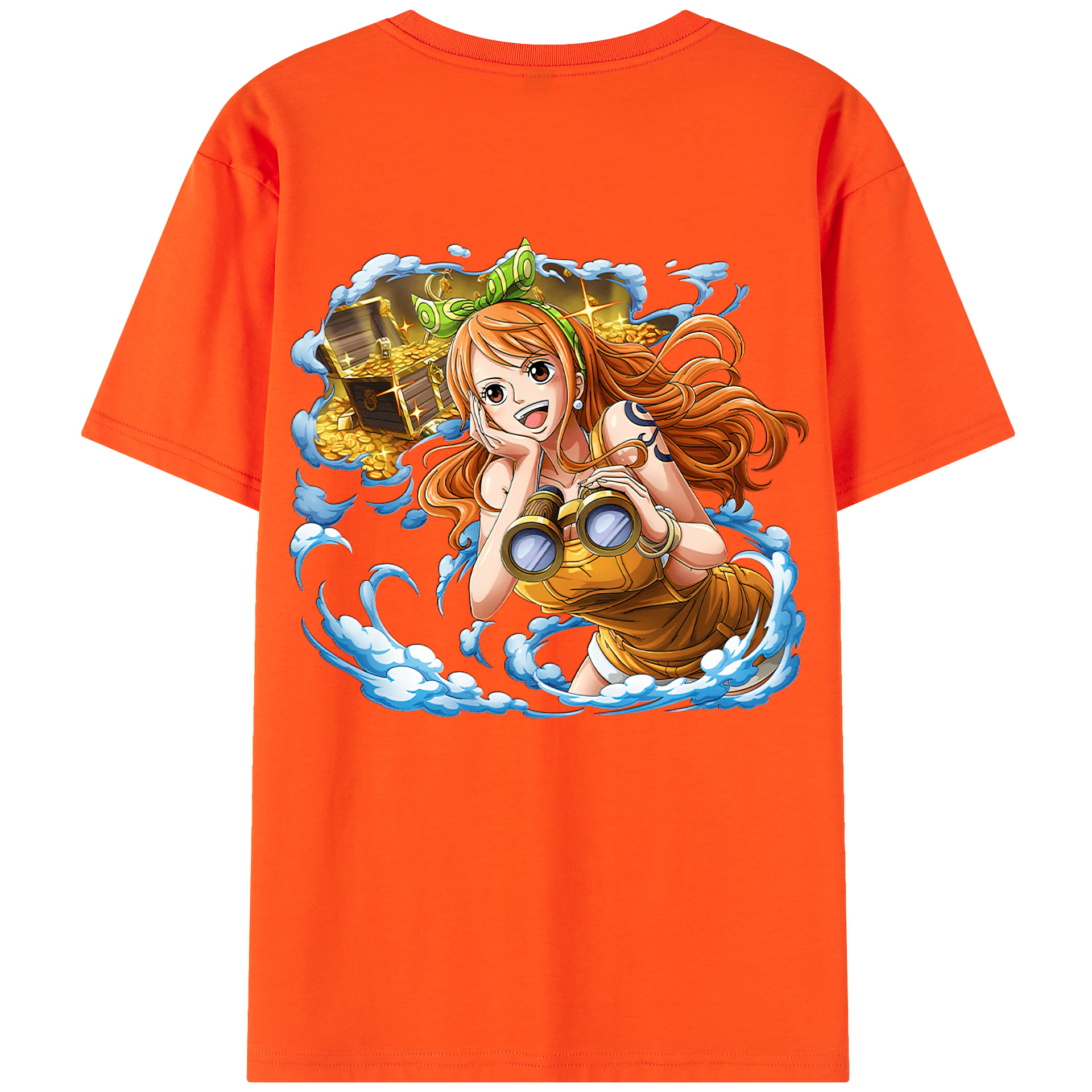 ワンピース ナミ ONE PIECE Nami 綿100％半袖Tシャツ（背面プリント）