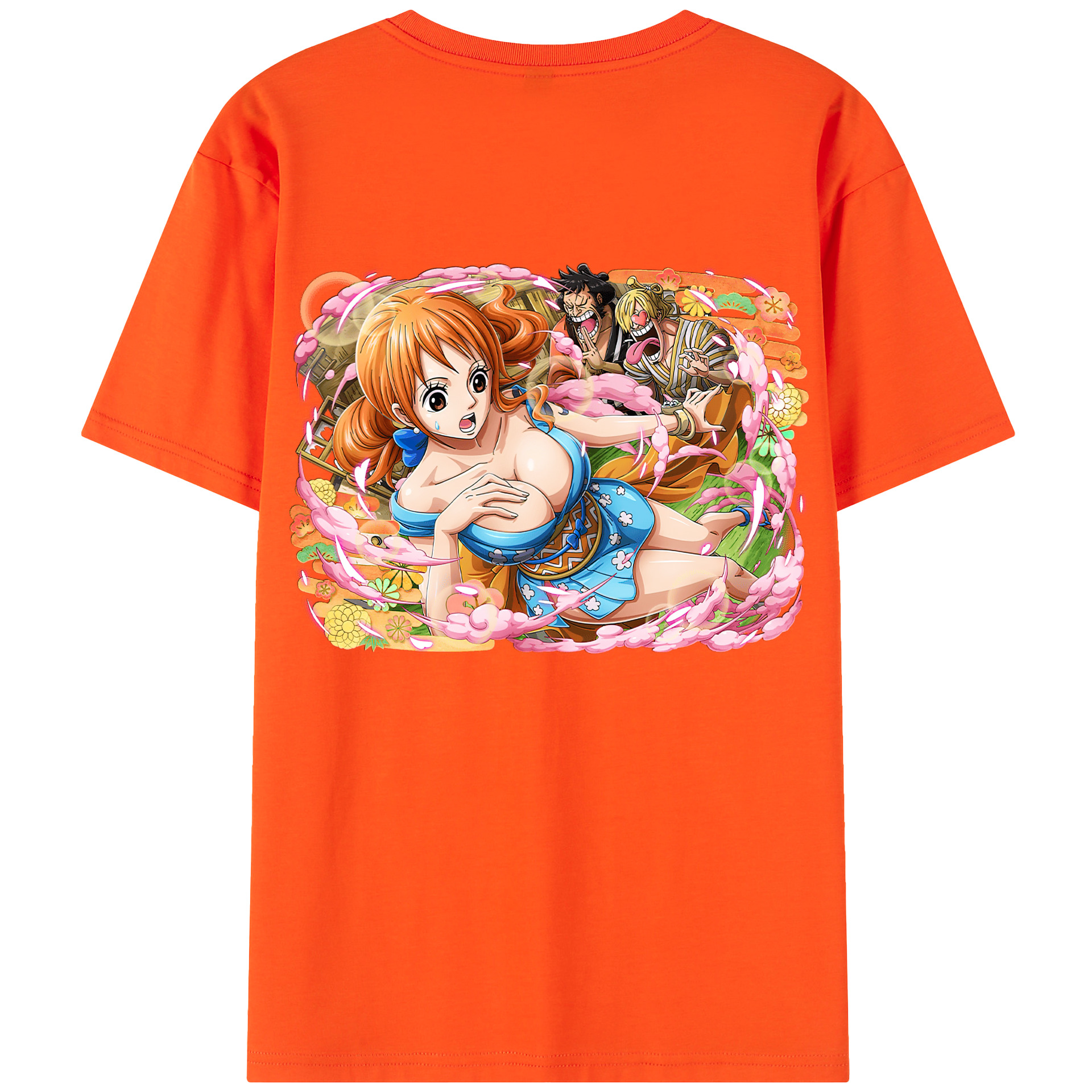 ワンピース ナミ ONE PIECE Nami 綿100％半袖Tシャツ（背面プリント）
