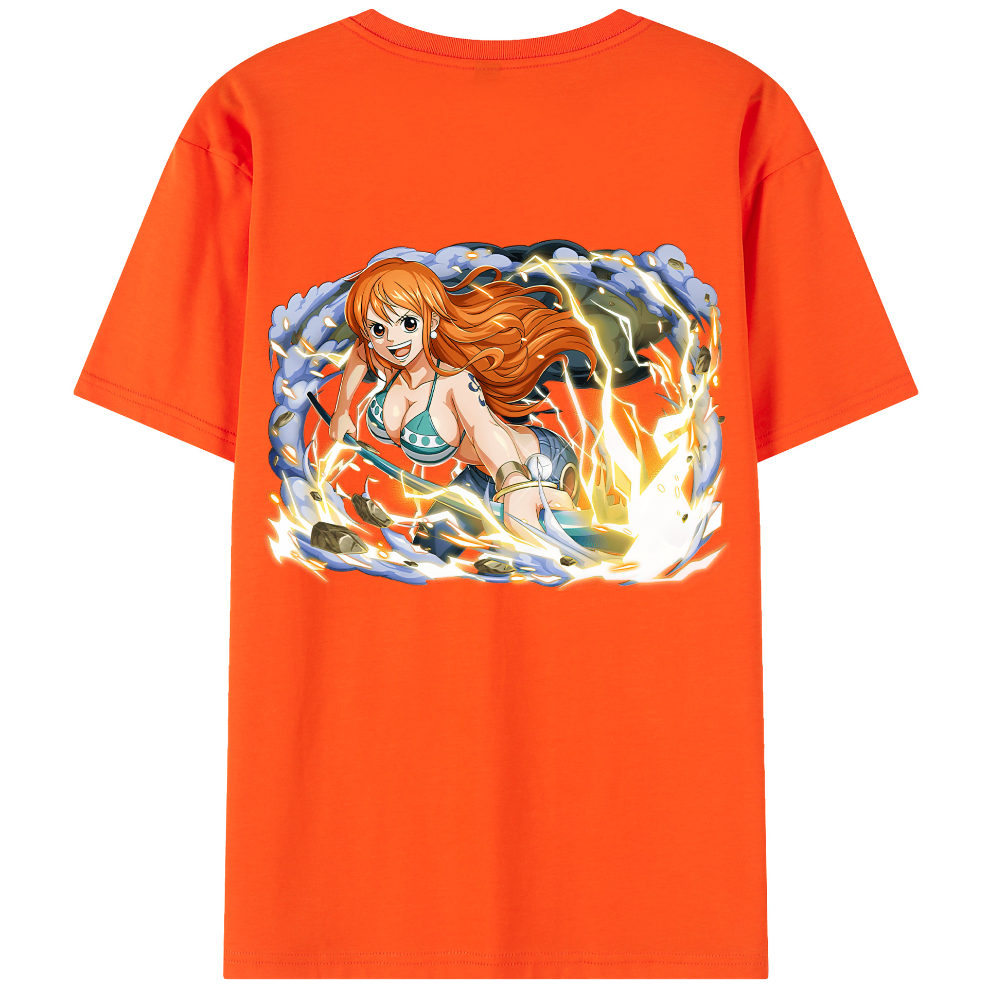 ワンピース ナミ ONE PIECE Nami 綿100％半袖Tシャツ（背面プリント）
