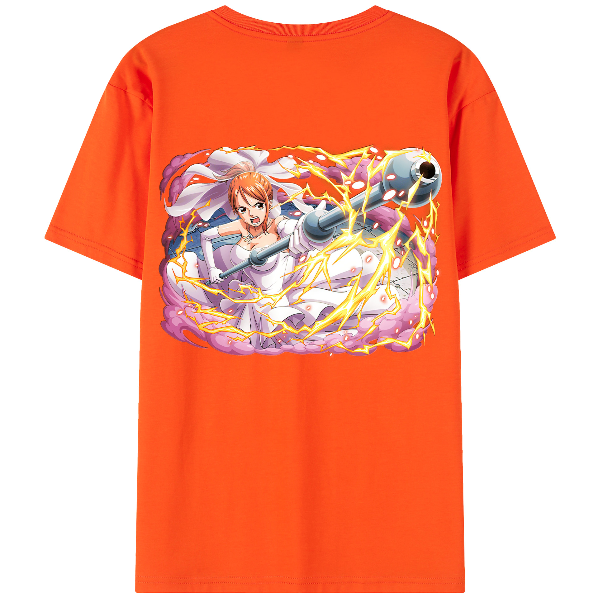ワンピース ナミ ONE PIECE Nami 綿100％半袖Tシャツ（背面プリント）