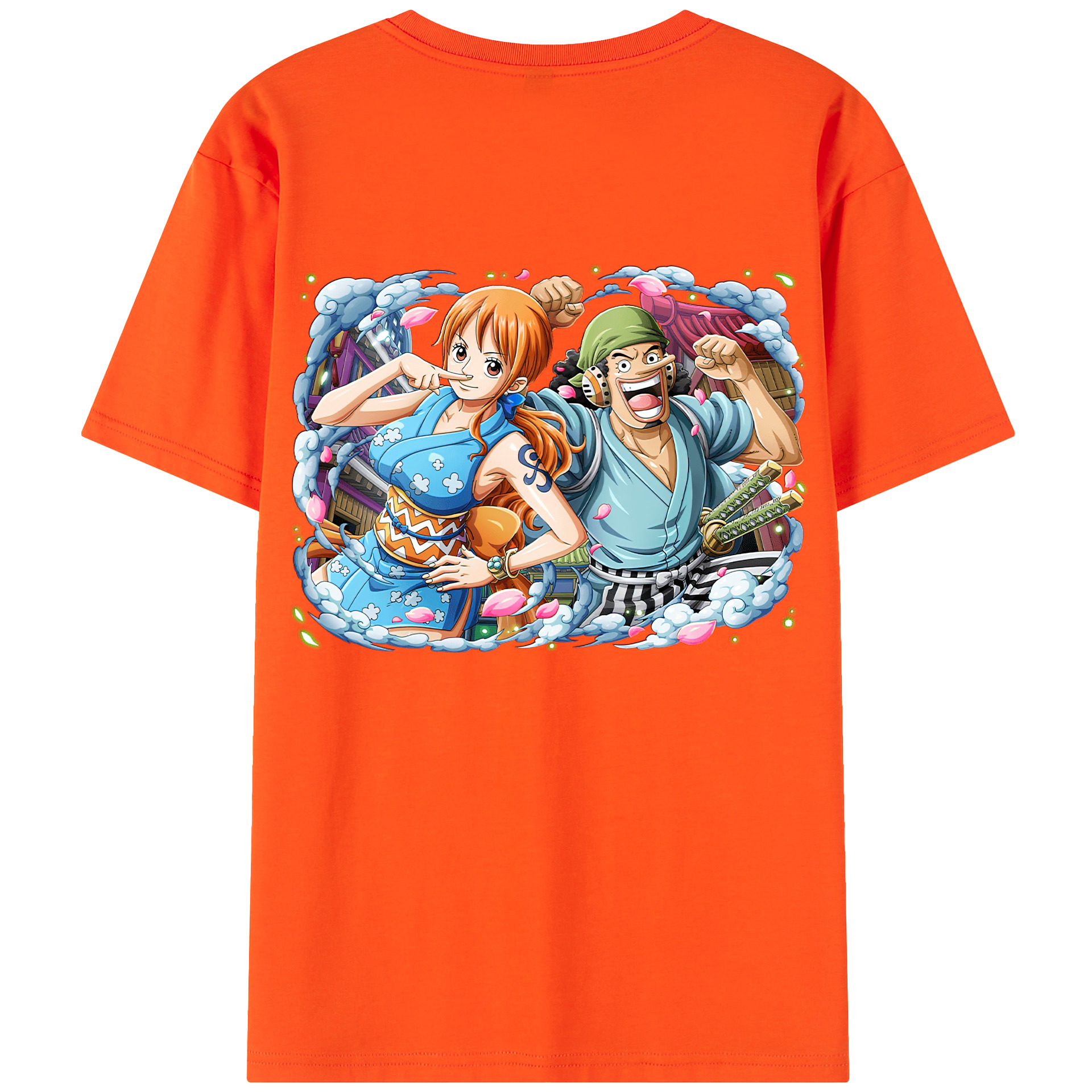 ワンピース ナミ ONE PIECE Nami 綿100％半袖Tシャツ（背面プリント）