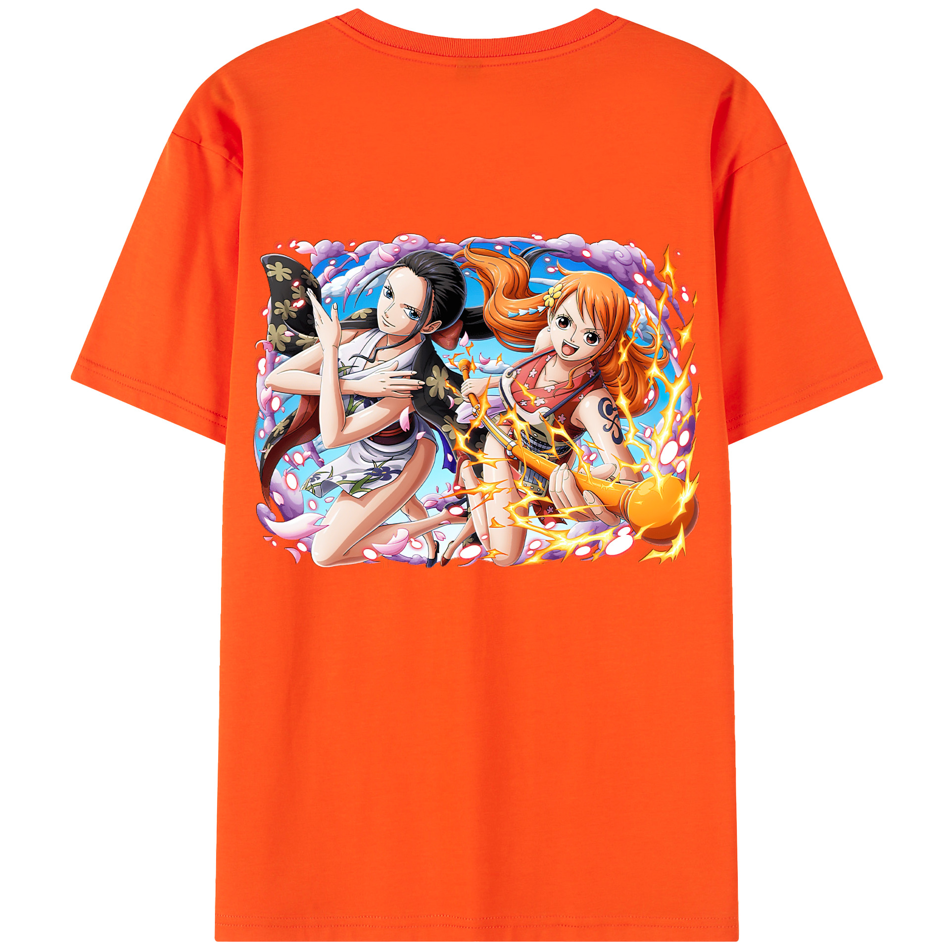 ワンピース ナミ ONE PIECE Nami 綿100％半袖Tシャツ（背面プリント）