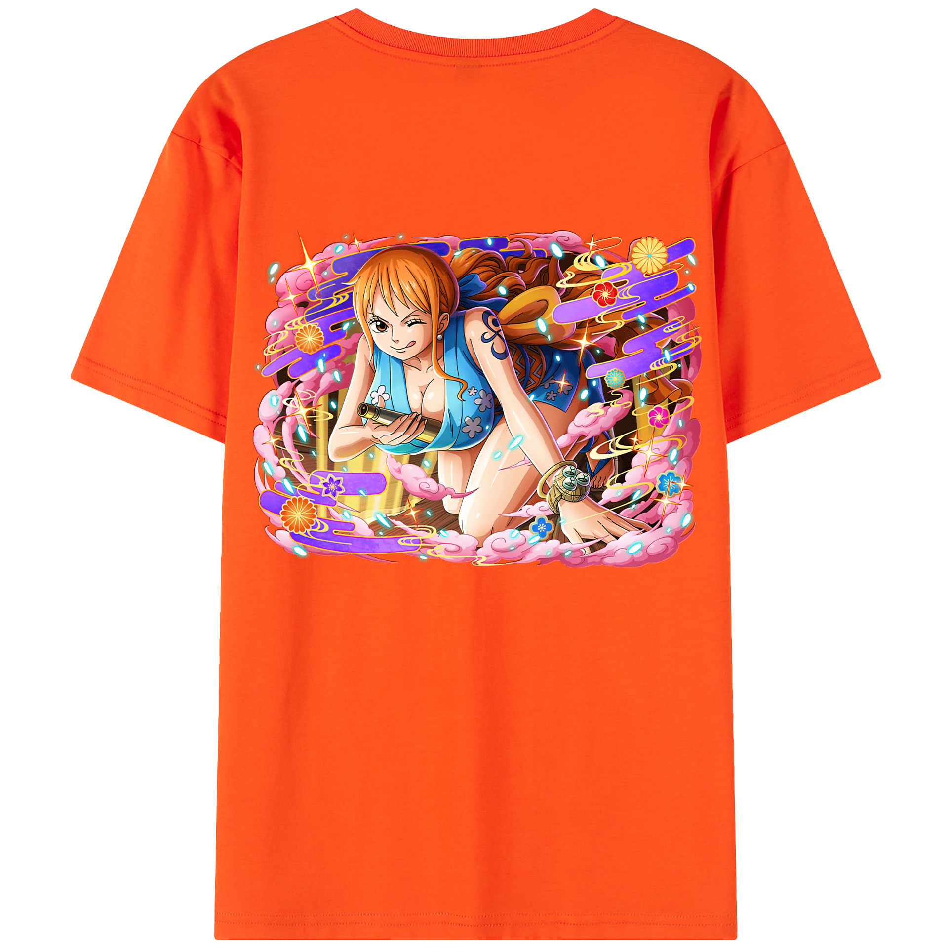 ワンピース ナミ ONE PIECE Nami 綿100％半袖Tシャツ（背面プリント）