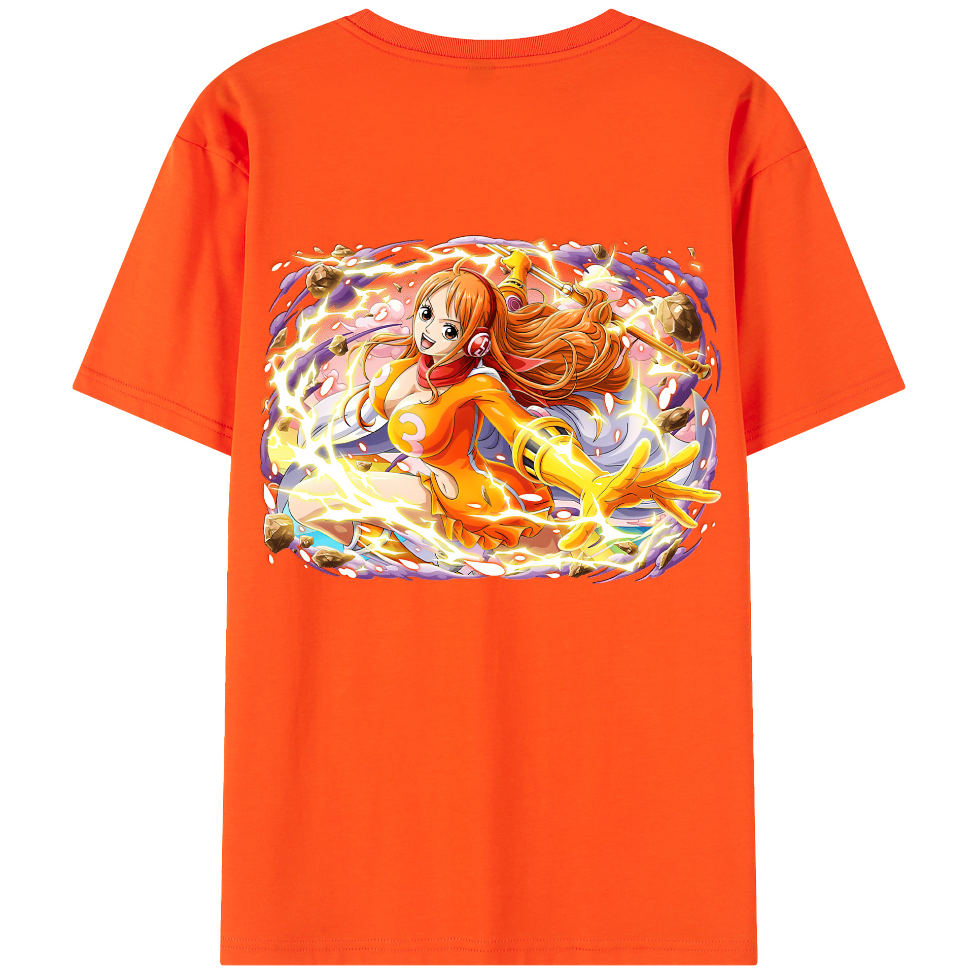 ワンピース ナミ ONE PIECE Nami 綿100％半袖Tシャツ（背面プリント）