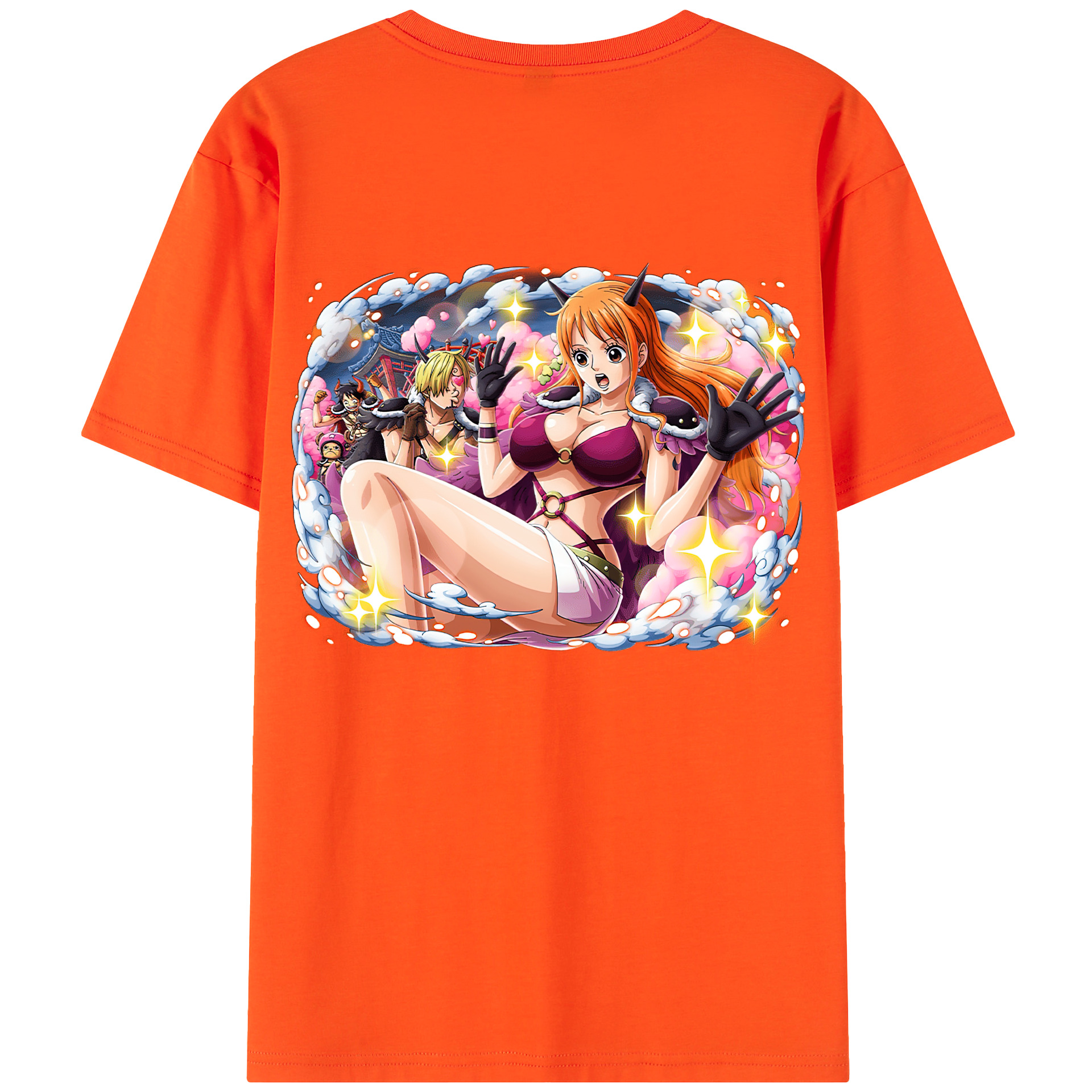 ワンピース ナミ ONE PIECE Nami 綿100％半袖Tシャツ（背面プリント）