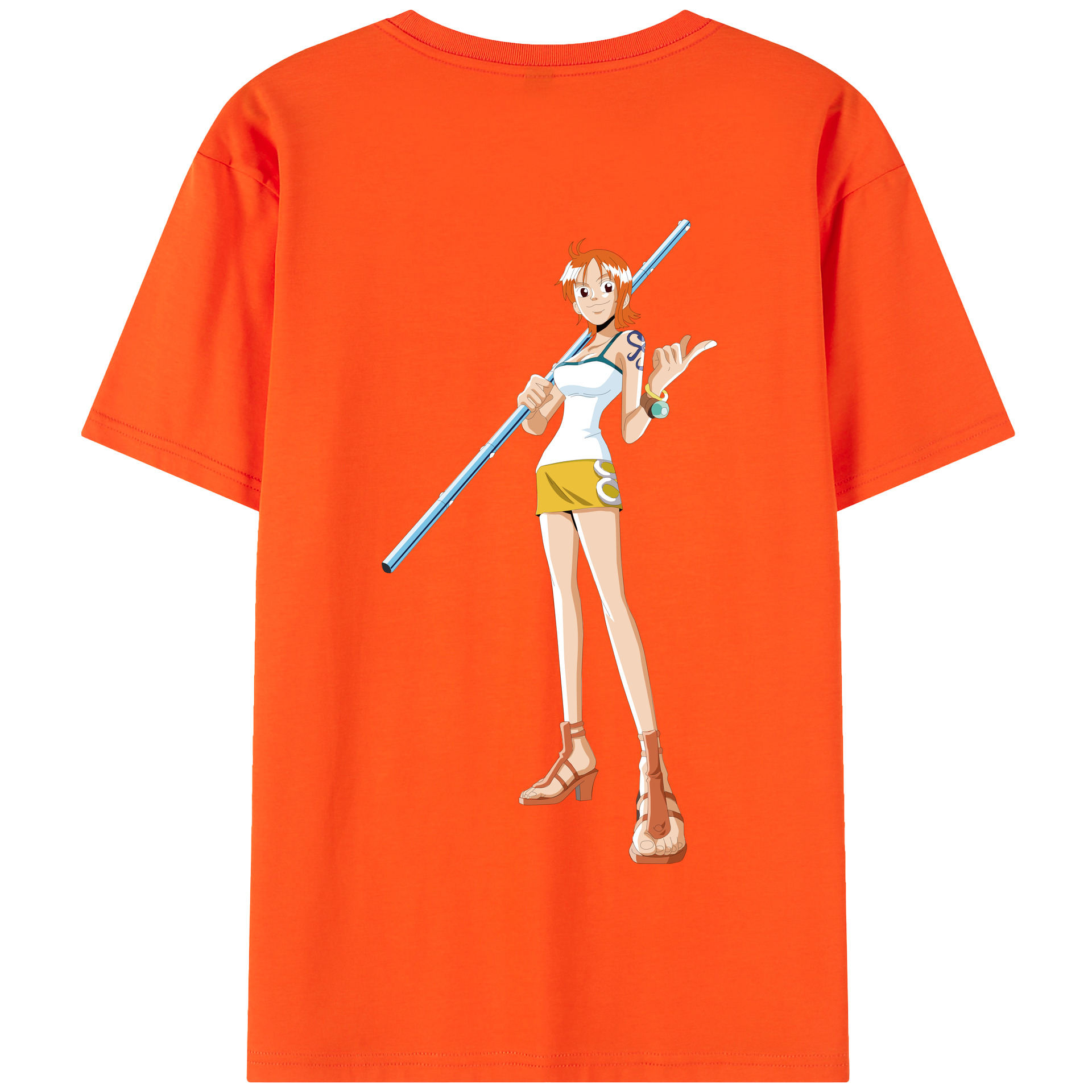 ワンピース ナミ ONE PIECE Nami 綿100％半袖Tシャツ（背面プリント）