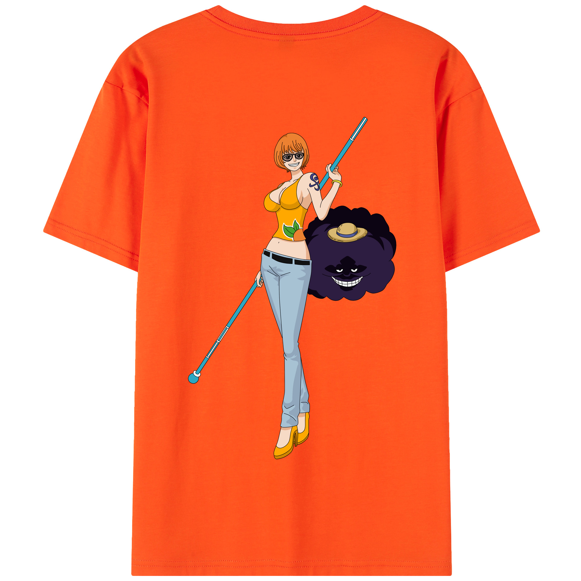 ワンピース ナミ ONE PIECE Nami 綿100％半袖Tシャツ（背面プリント）