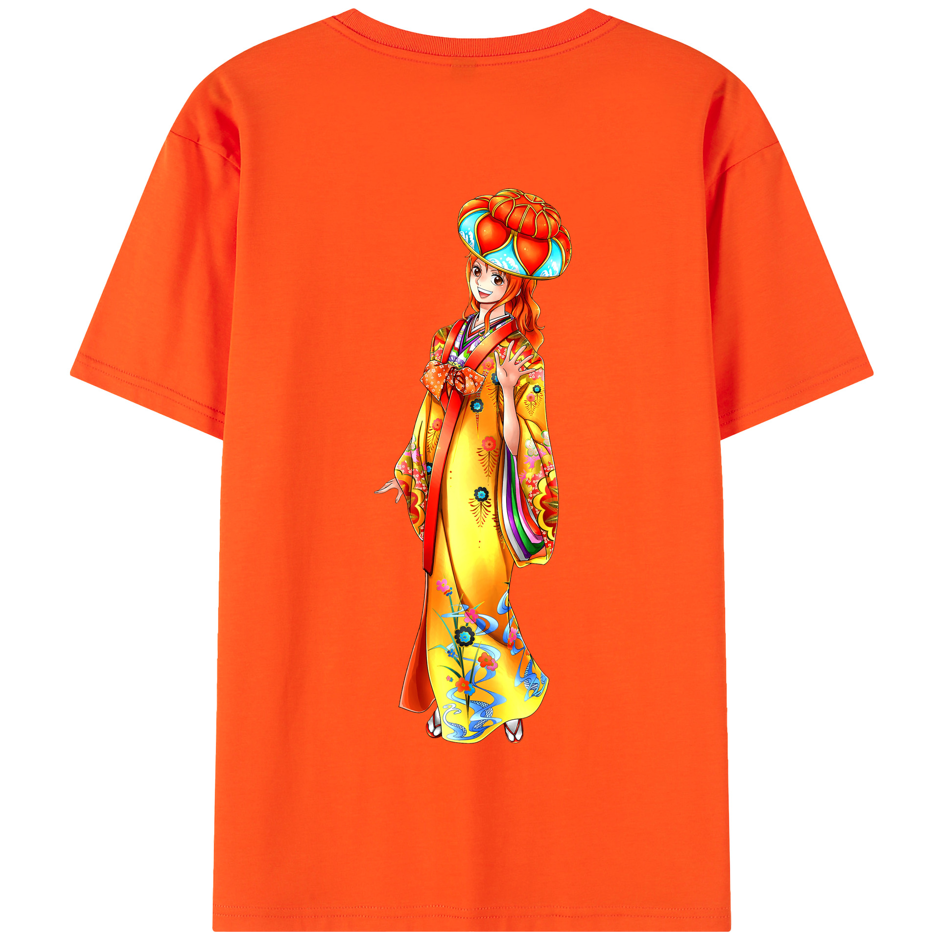 ワンピース ナミ ONE PIECE Nami 綿100％半袖Tシャツ（背面プリント）