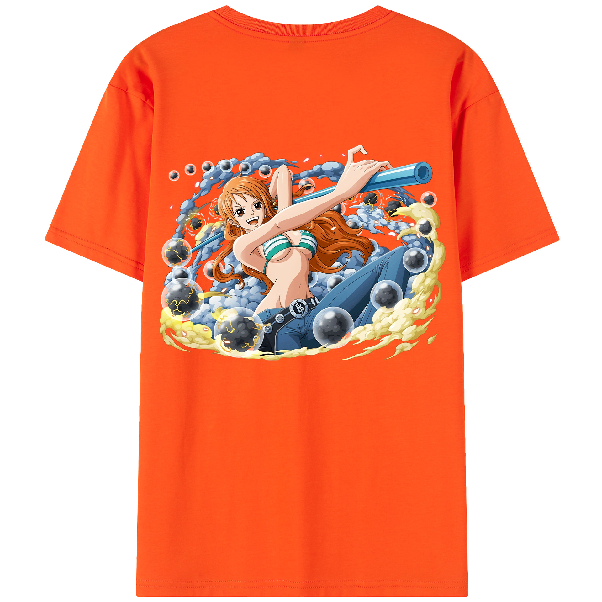 ワンピース ナミ ONE PIECE Nami 綿100％半袖Tシャツ（背面プリント）