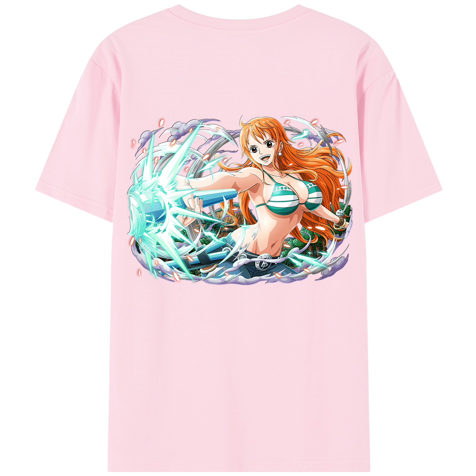 ワンピース ナミ ONE PIECE Nami 綿100％半袖Tシャツ（背面プリント）