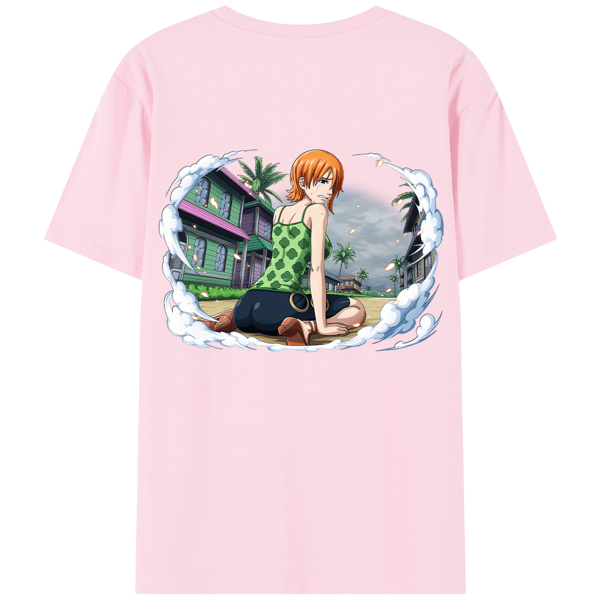ワンピース ナミ ONE PIECE Nami 綿100％半袖Tシャツ（背面プリント）