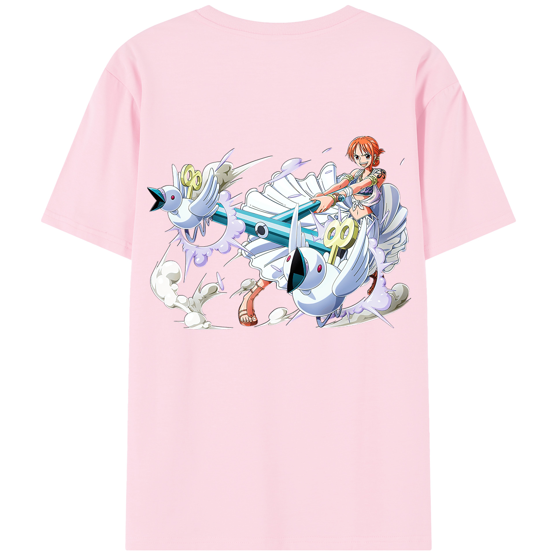 ワンピース ナミ ONE PIECE Nami 綿100％半袖Tシャツ（背面プリント）