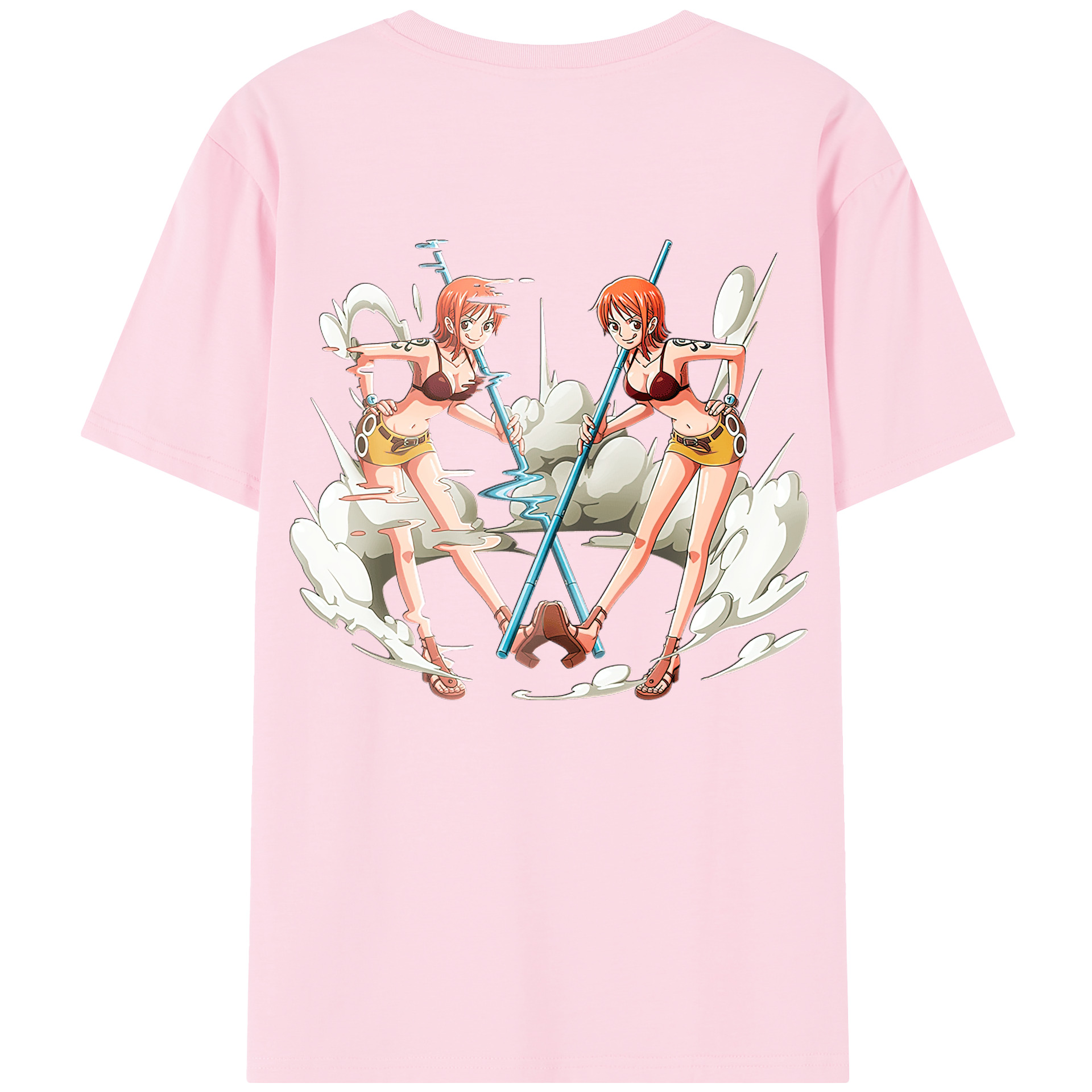 ワンピース ナミ ONE PIECE Nami 綿100％半袖Tシャツ（背面プリント）