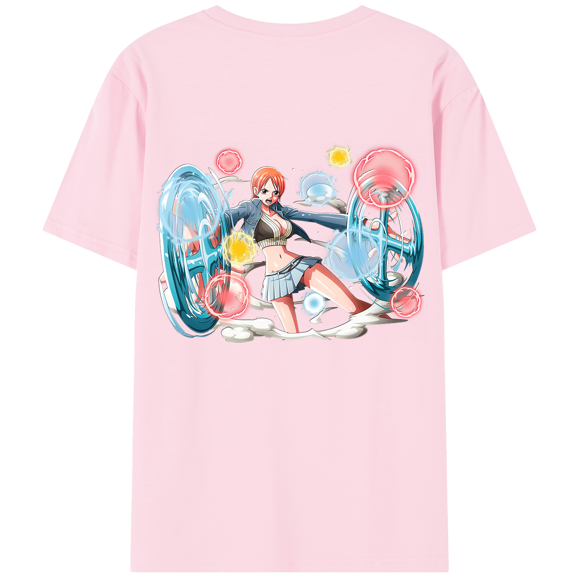 ワンピース ナミ ONE PIECE Nami 綿100％半袖Tシャツ（背面プリント）