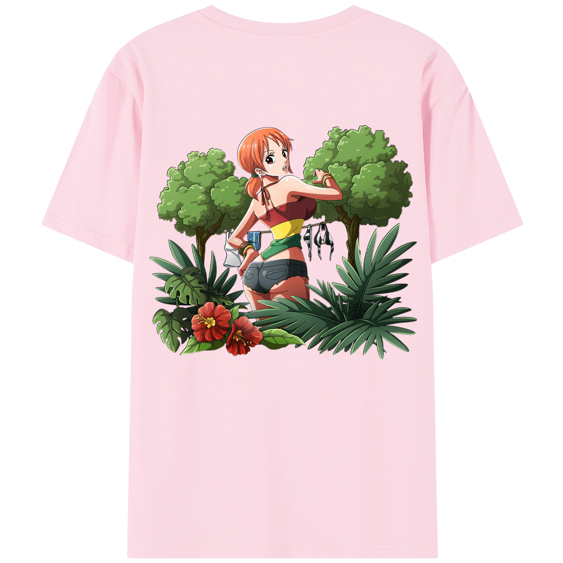 ワンピース ナミ ONE PIECE Nami 綿100％半袖Tシャツ（背面プリント）
