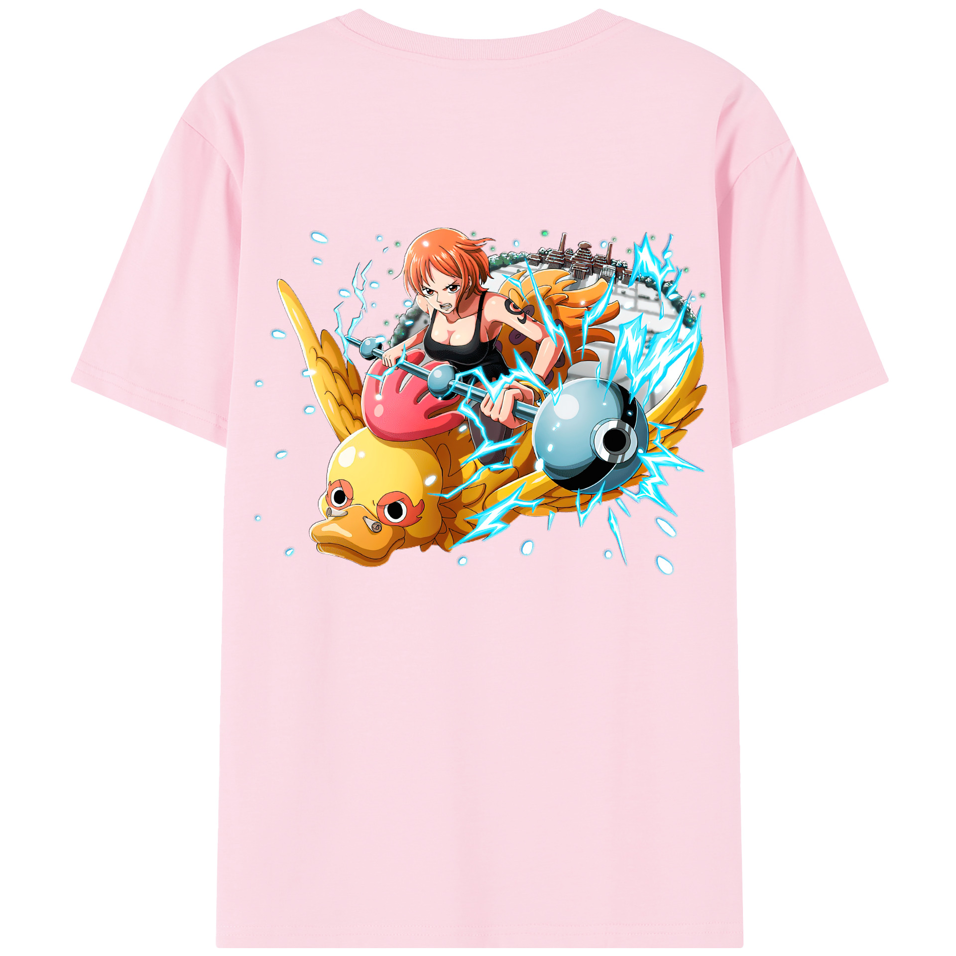 ワンピース ナミ ONE PIECE Nami 綿100％半袖Tシャツ（背面プリント）