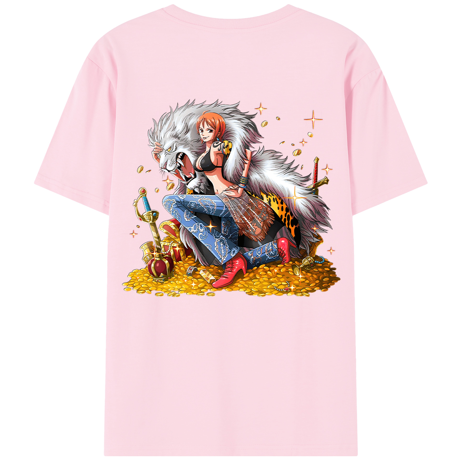 ワンピース ナミ ONE PIECE Nami 綿100％半袖Tシャツ（背面プリント）