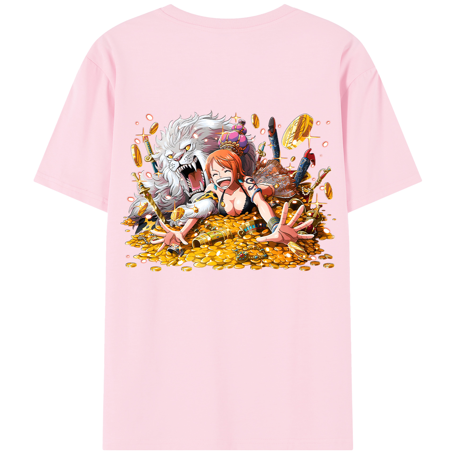 ワンピース ナミ ONE PIECE Nami 綿100％半袖Tシャツ（背面プリント）
