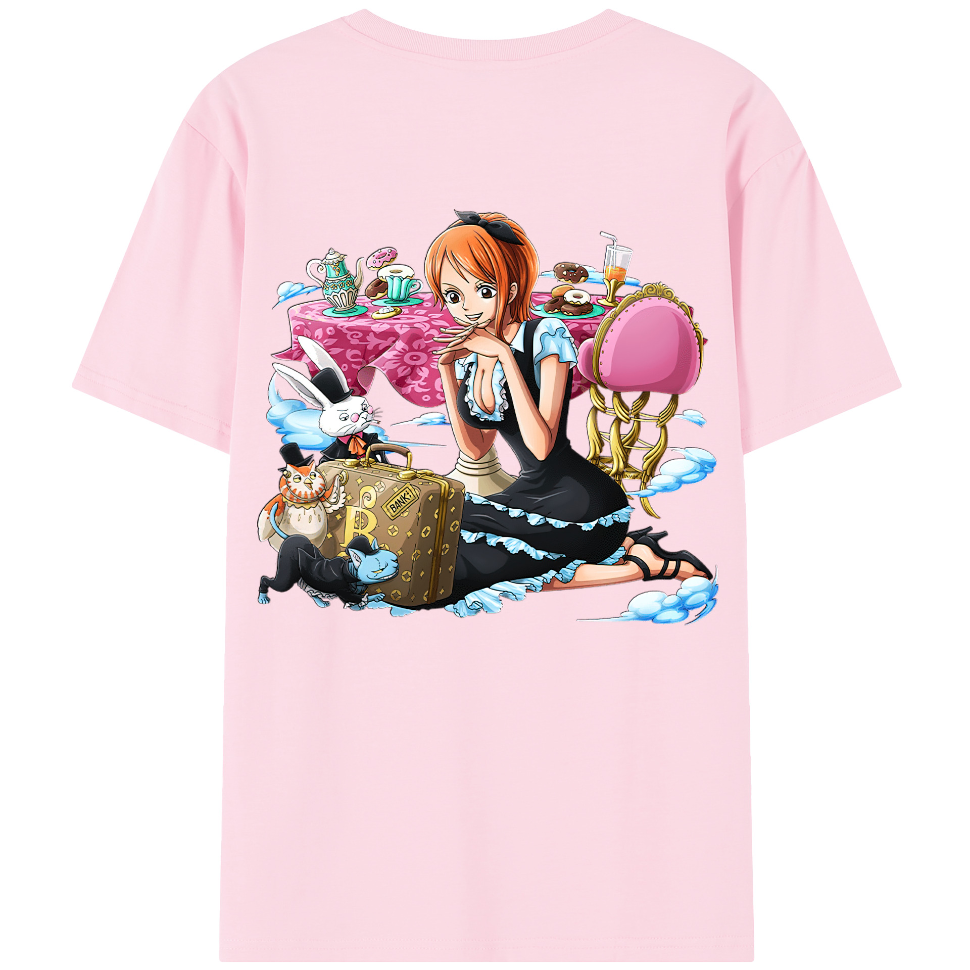 ワンピース ナミ ONE PIECE Nami 綿100％半袖Tシャツ（背面プリント）