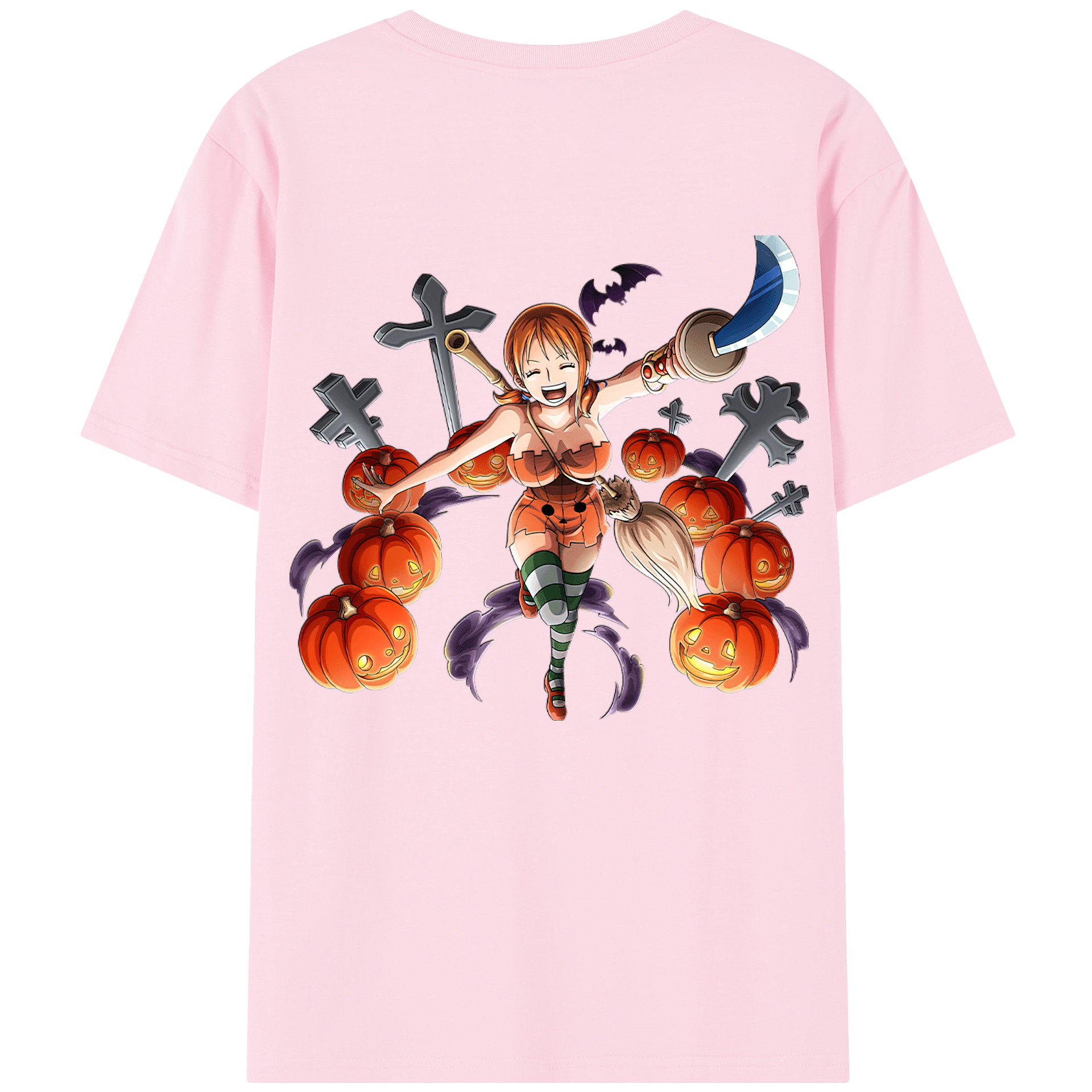 ワンピース ナミ ONE PIECE Nami 綿100％半袖Tシャツ（背面プリント）