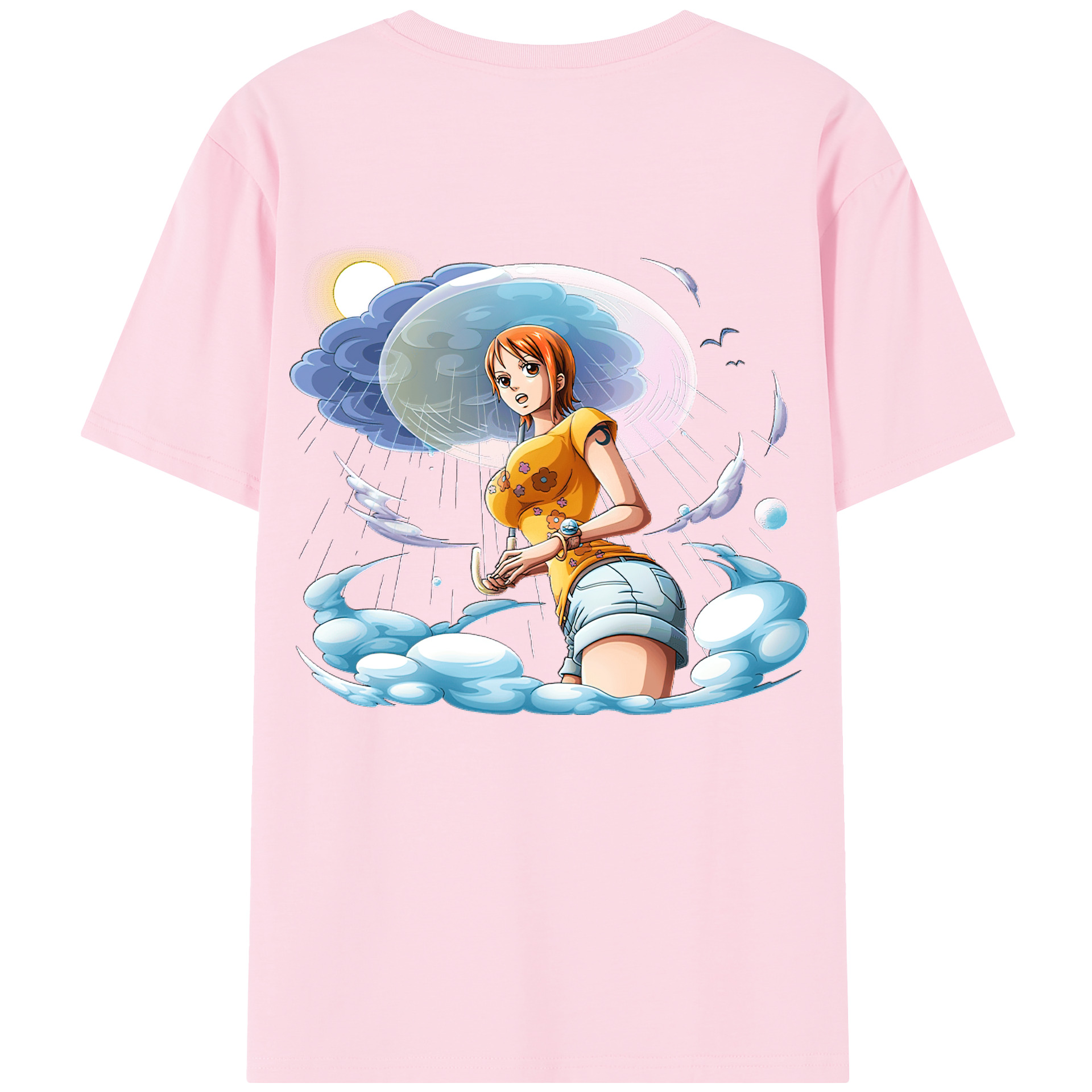 ワンピース ナミ ONE PIECE Nami 綿100％半袖Tシャツ（背面プリント）