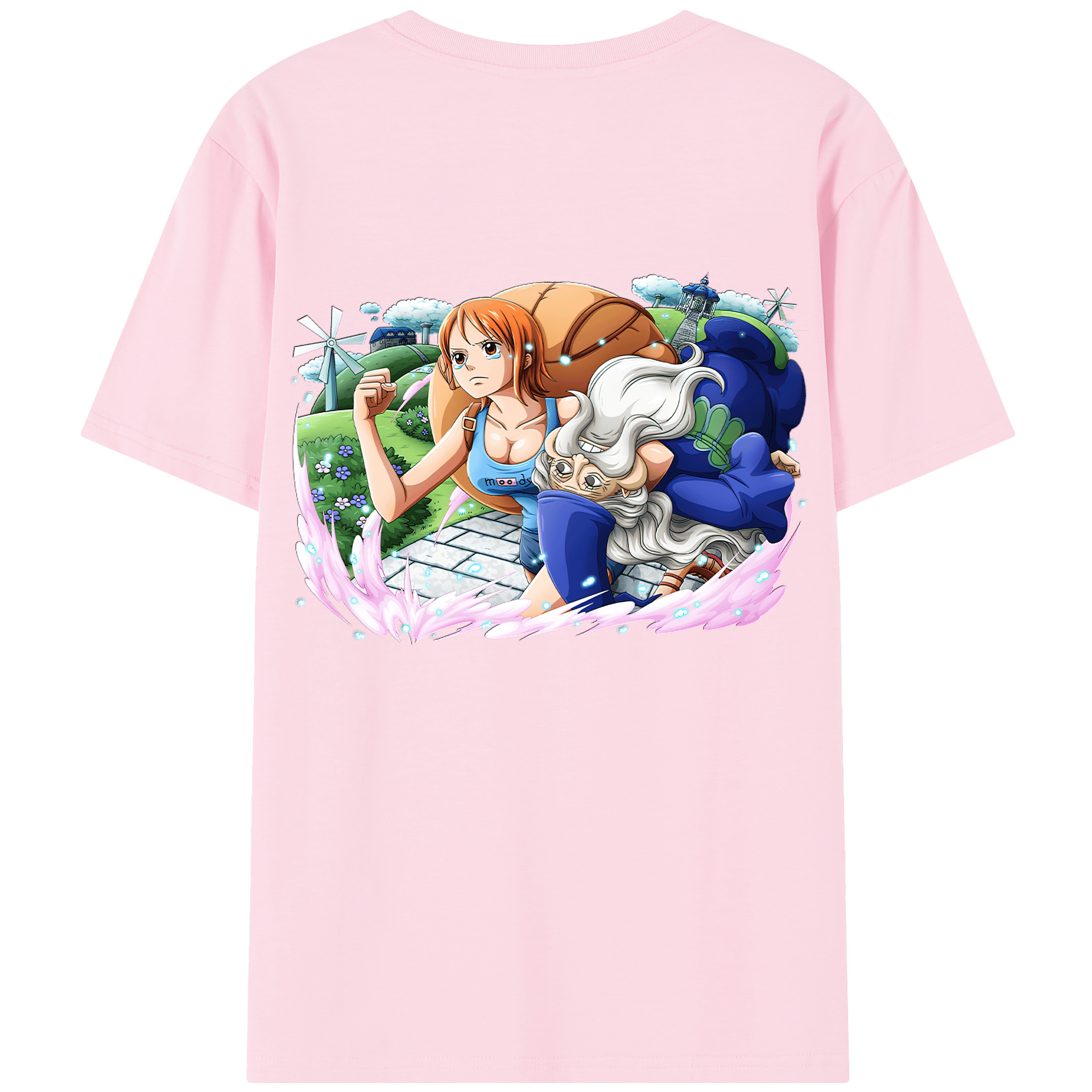 ワンピース ナミ ONE PIECE Nami 綿100％半袖Tシャツ（背面プリント）