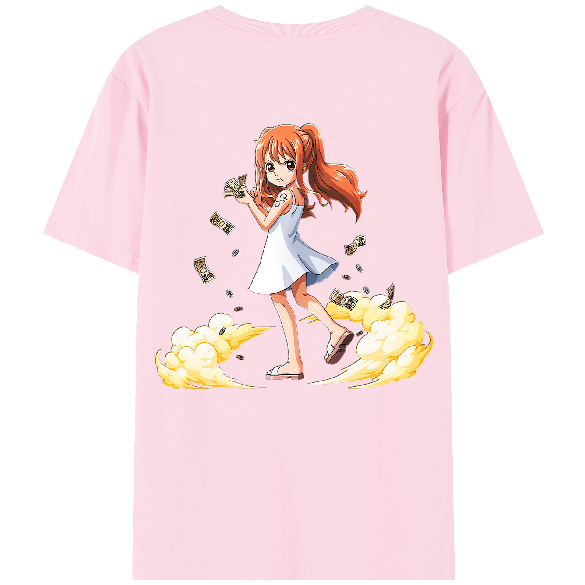 ワンピース ナミ ONE PIECE Nami 綿100％半袖Tシャツ（背面プリント）